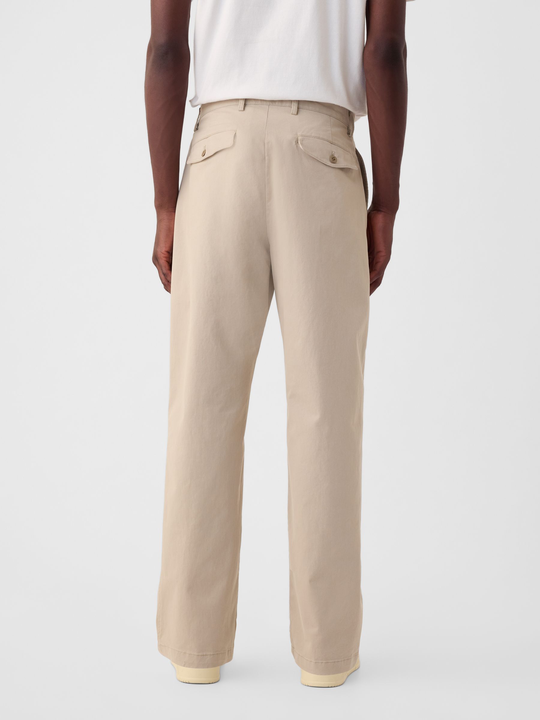 Neutral 90's Loose Fit Stretch Chino Trousers - Image 3 of 3