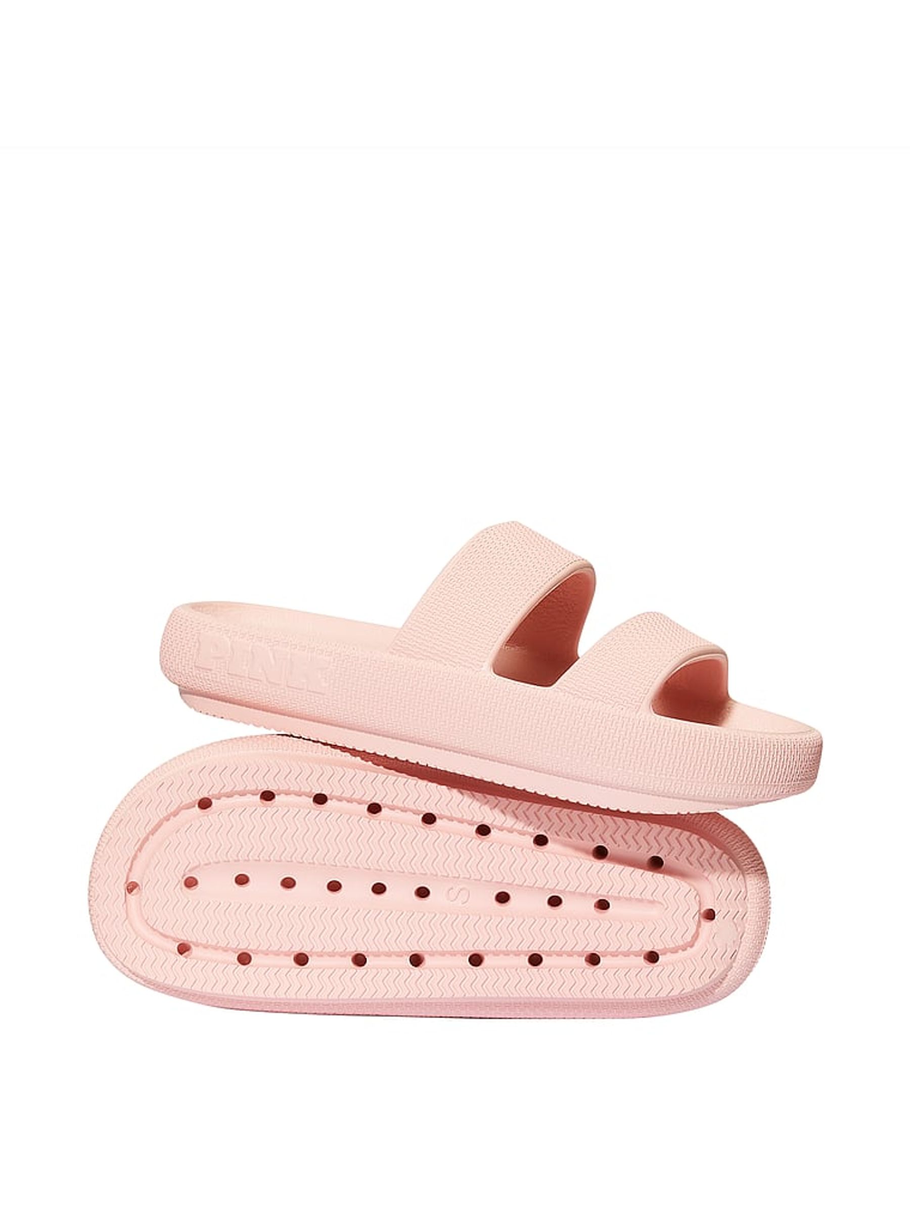 Wanna Be Pink Double Strap Pillow Sliders - Image 1 of 2
