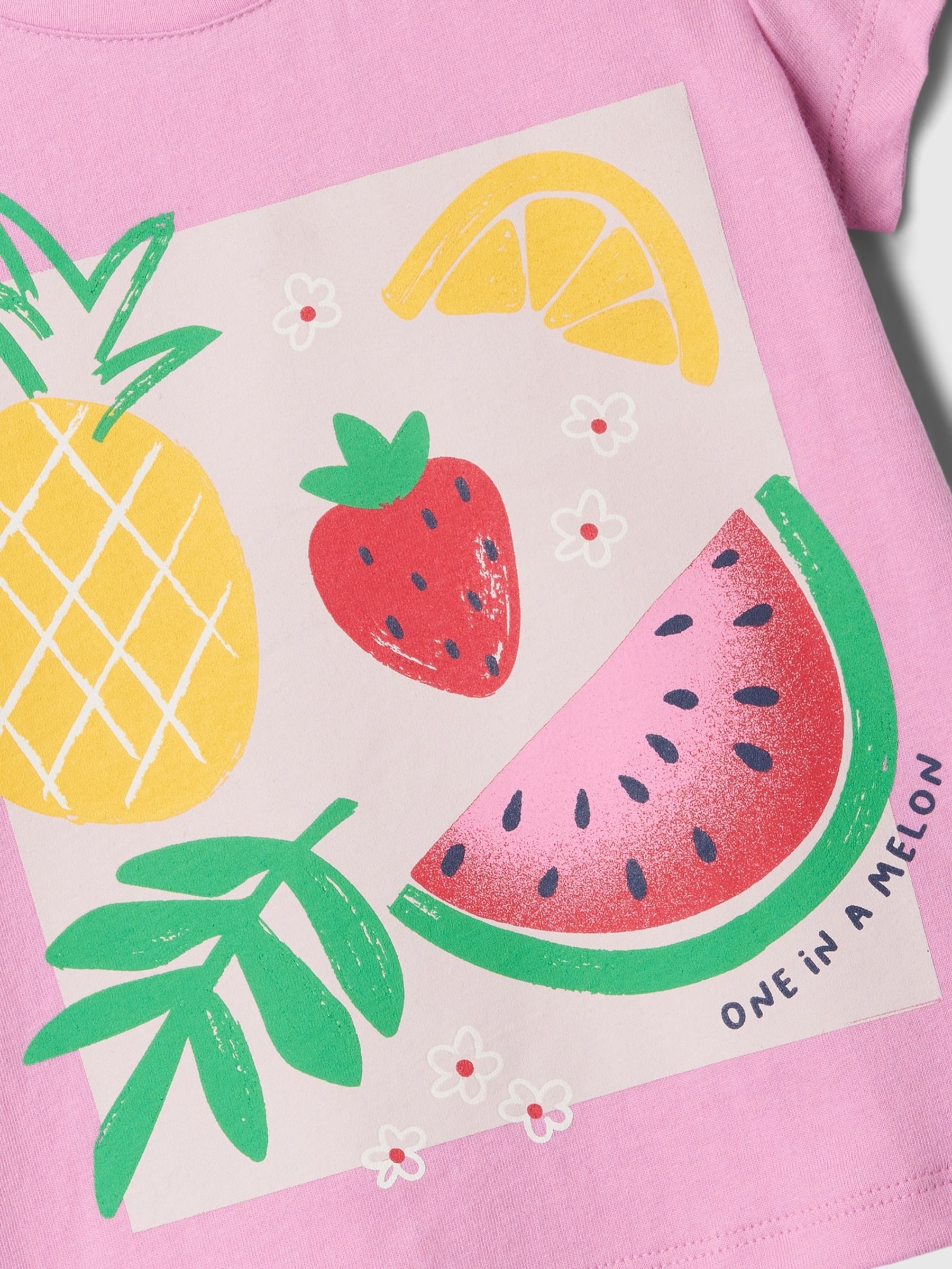 Pink Summer Graphic Short Sleeve T-Shirt (Newborn-5yrs) - Image 3 of 3