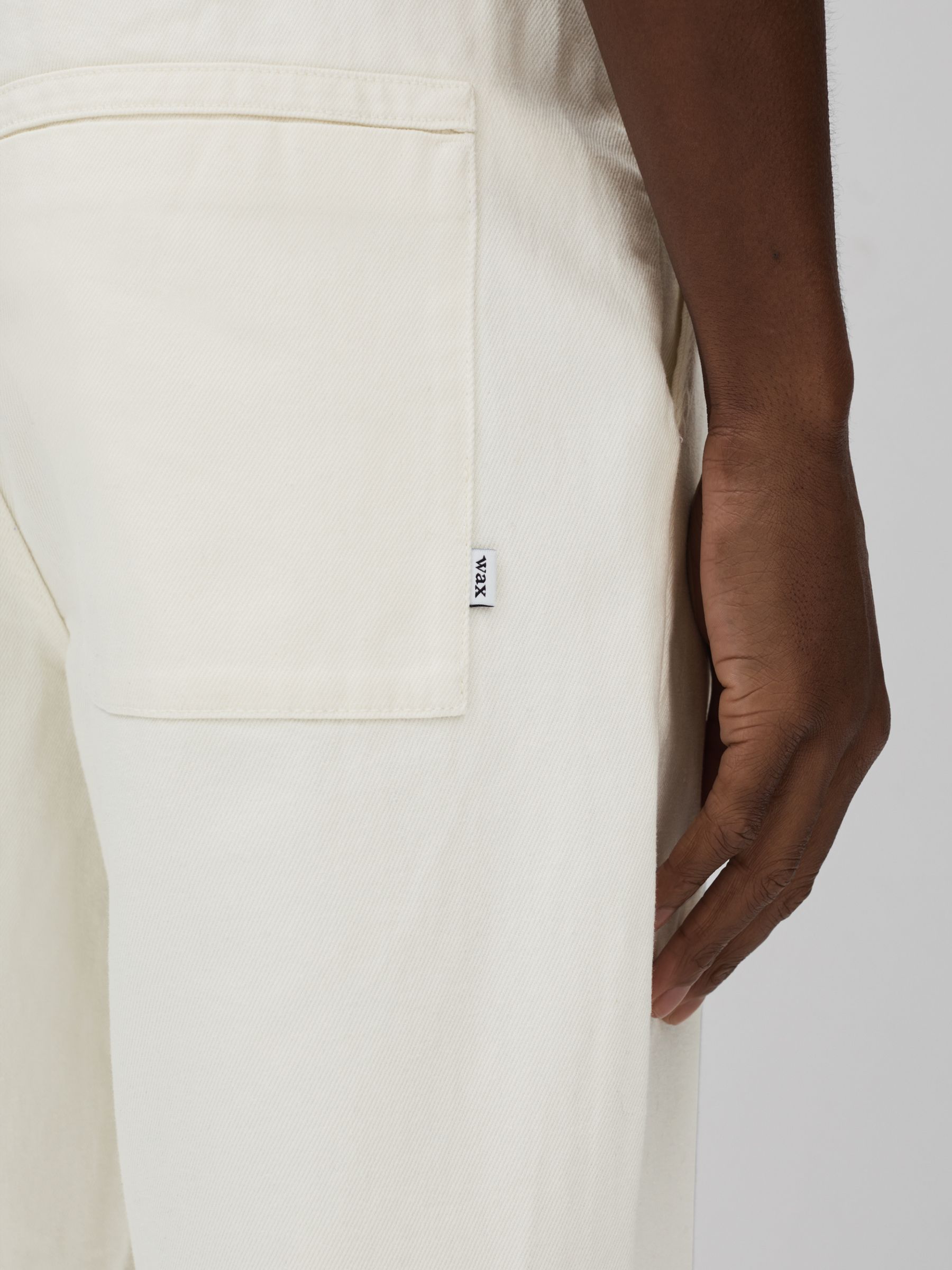 Wax London Cotton Drawstring Trousers in Ecru - Image 4 of 6
