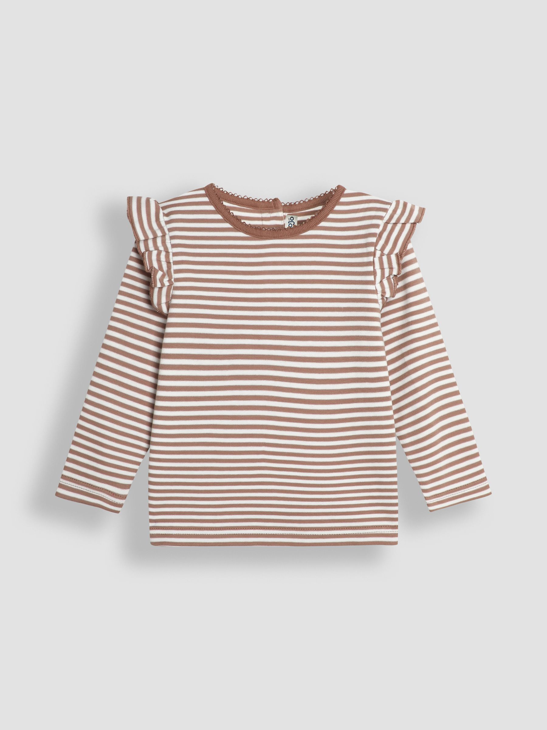 Mustard Yellow Floral and Stripe Frill Tops 2 Pack - Image 4 of 5