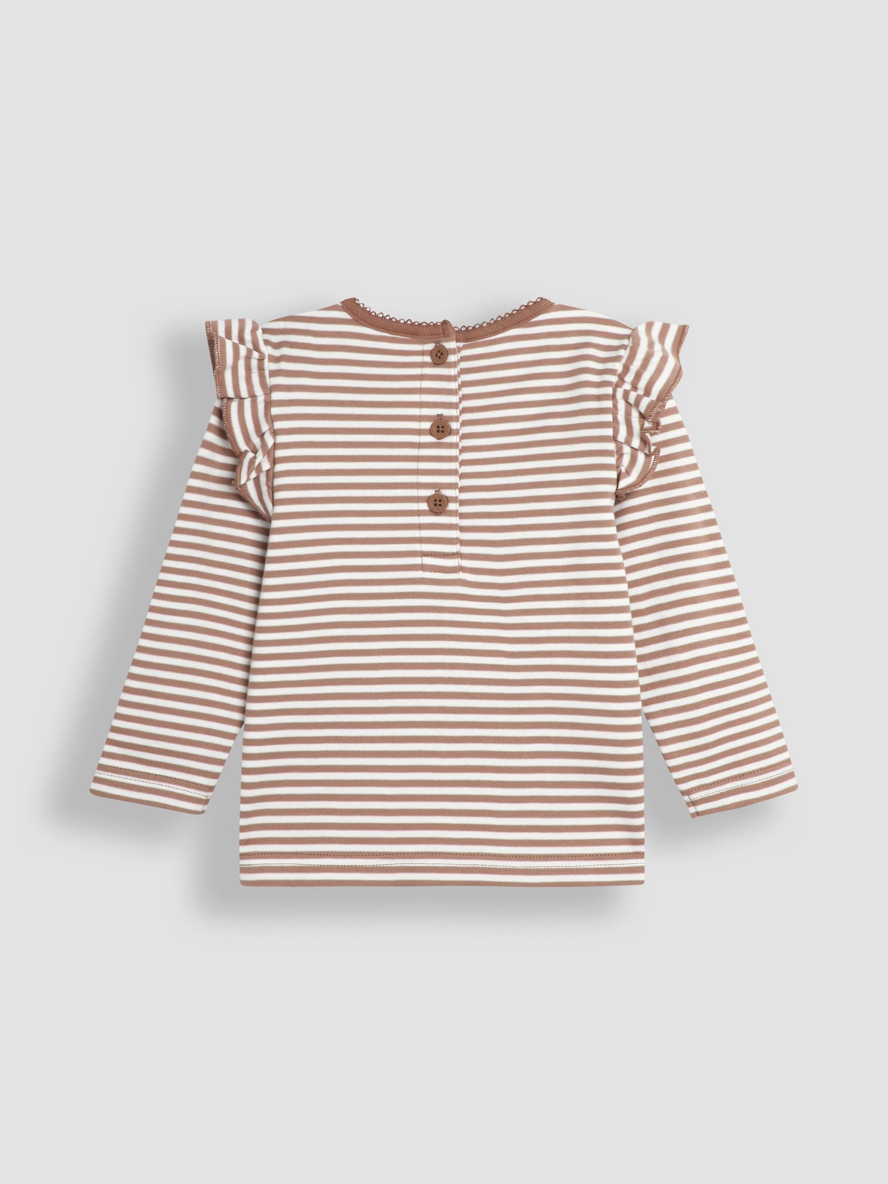 Mustard Yellow Floral and Stripe Frill Tops 2 Pack - Image 5 of 5