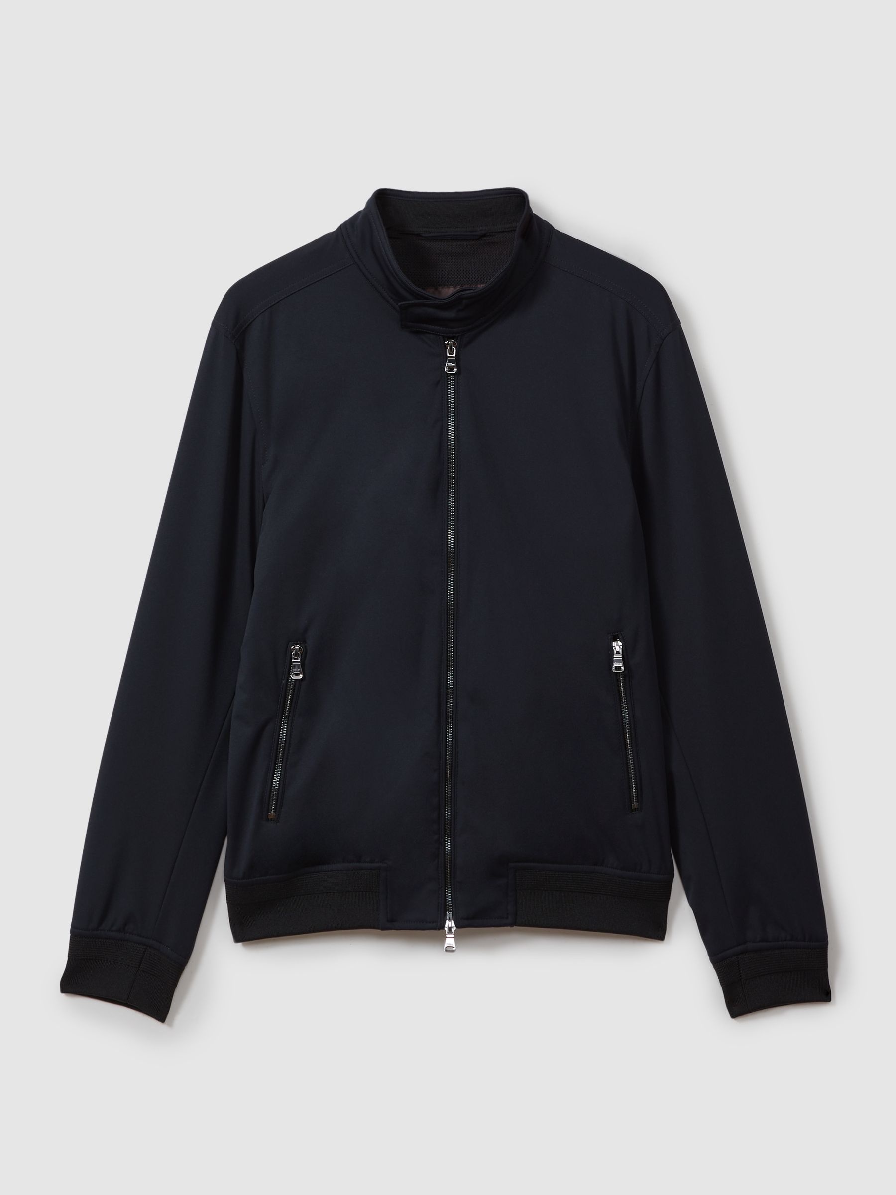 Oscar Jacobson Water Resistant Softshell Jacket in Blue - Image 2 of 5