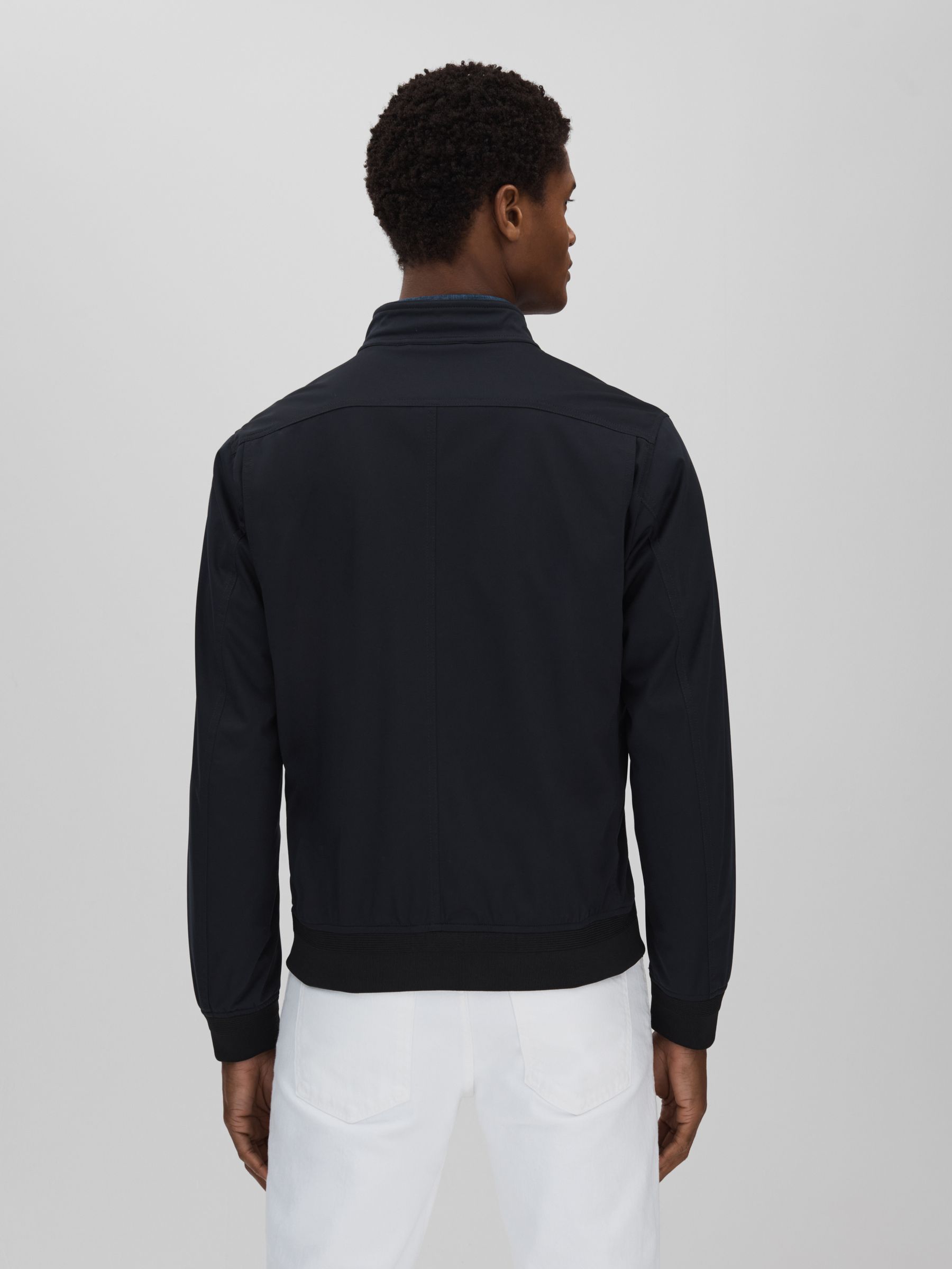 Oscar Jacobson Water Resistant Softshell Jacket in Blue - Image 4 of 5