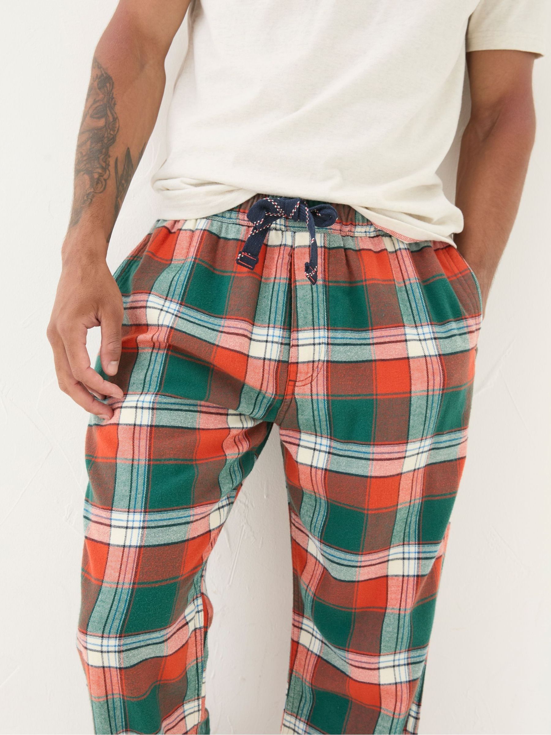 Helmsley Orange Check Pyjama Bottoms - Image 5 of 7