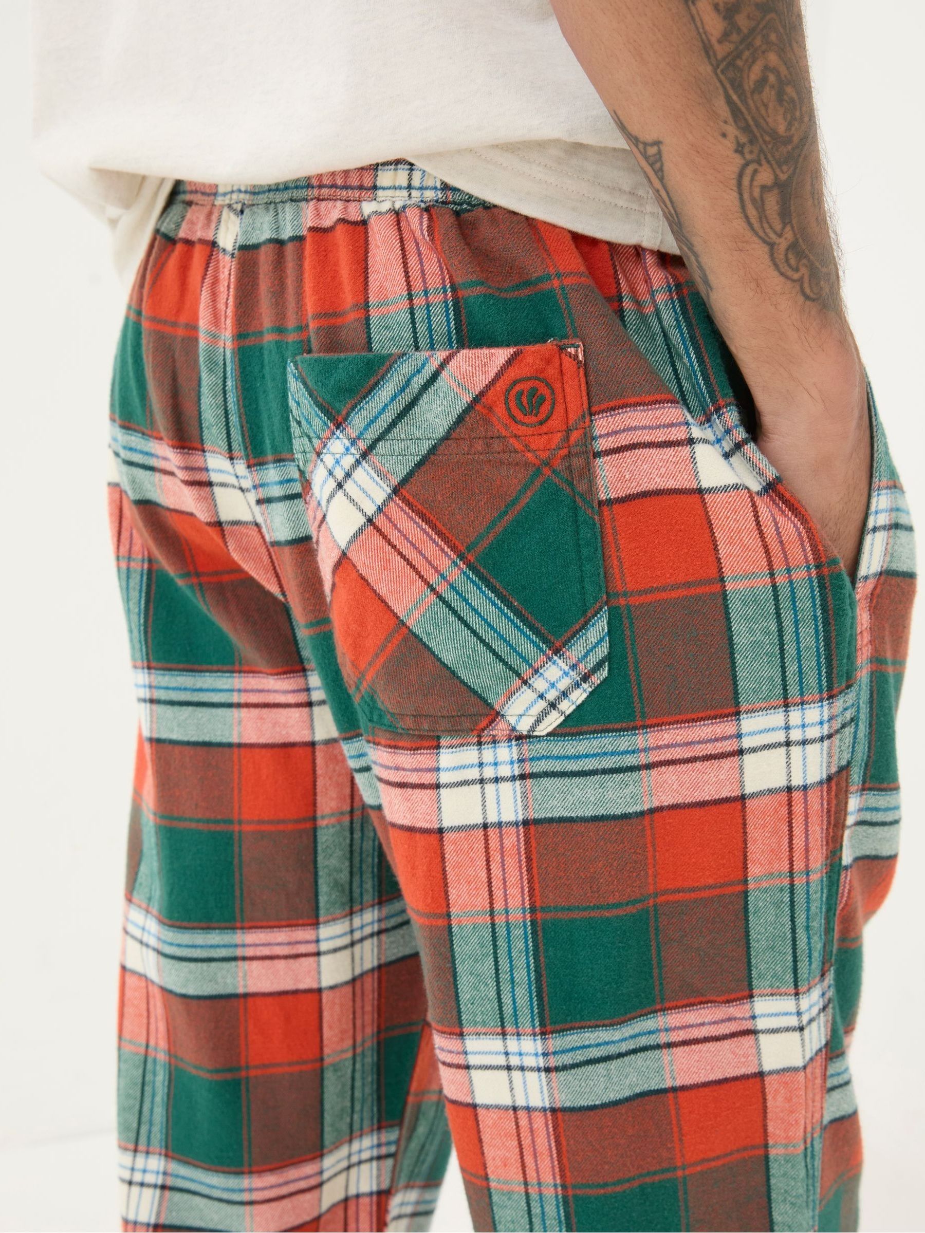Helmsley Orange Check Pyjama Bottoms - Image 6 of 7