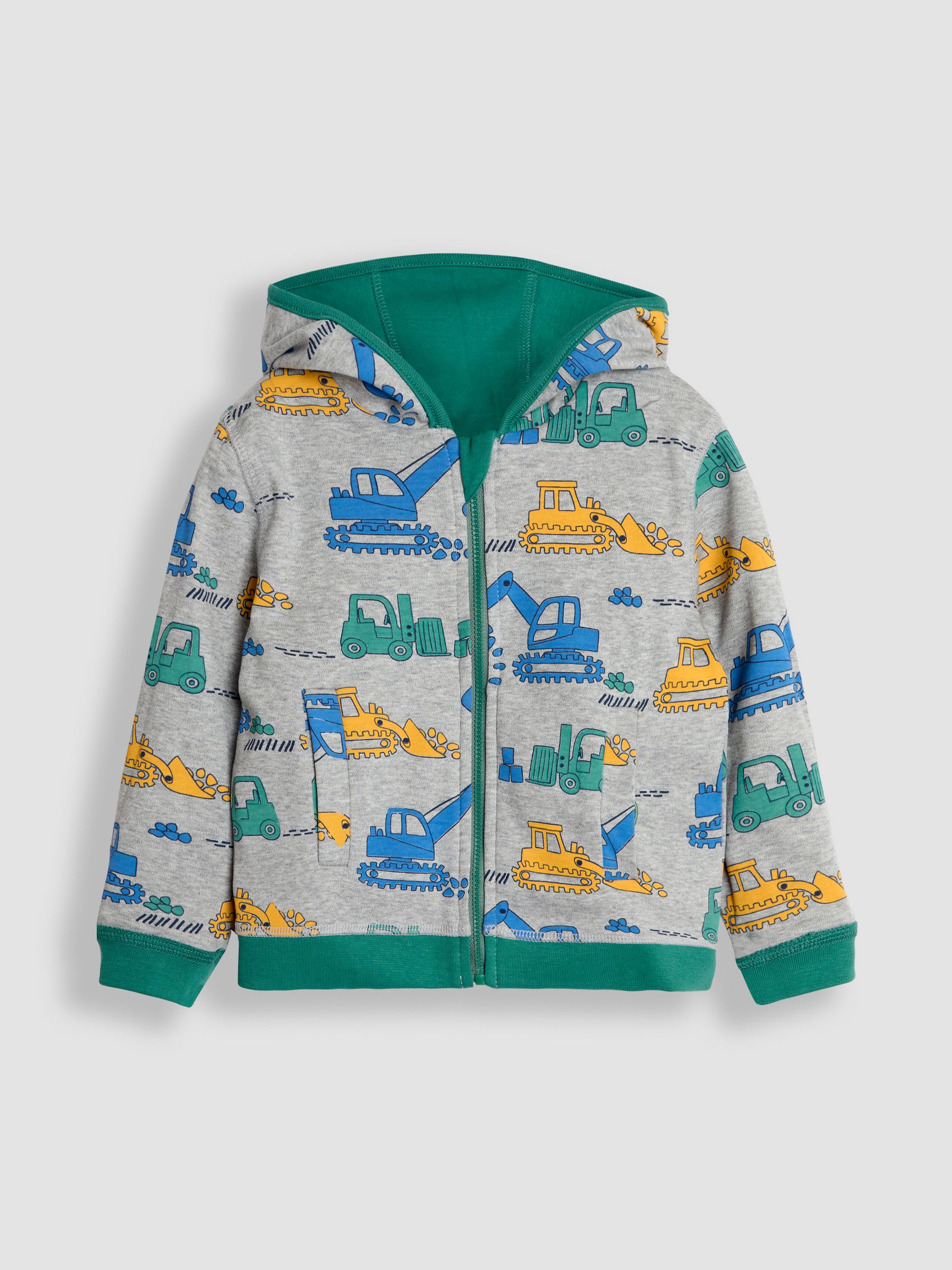 Green Construction Applique Reversible Hoodie - Image 4 of 8