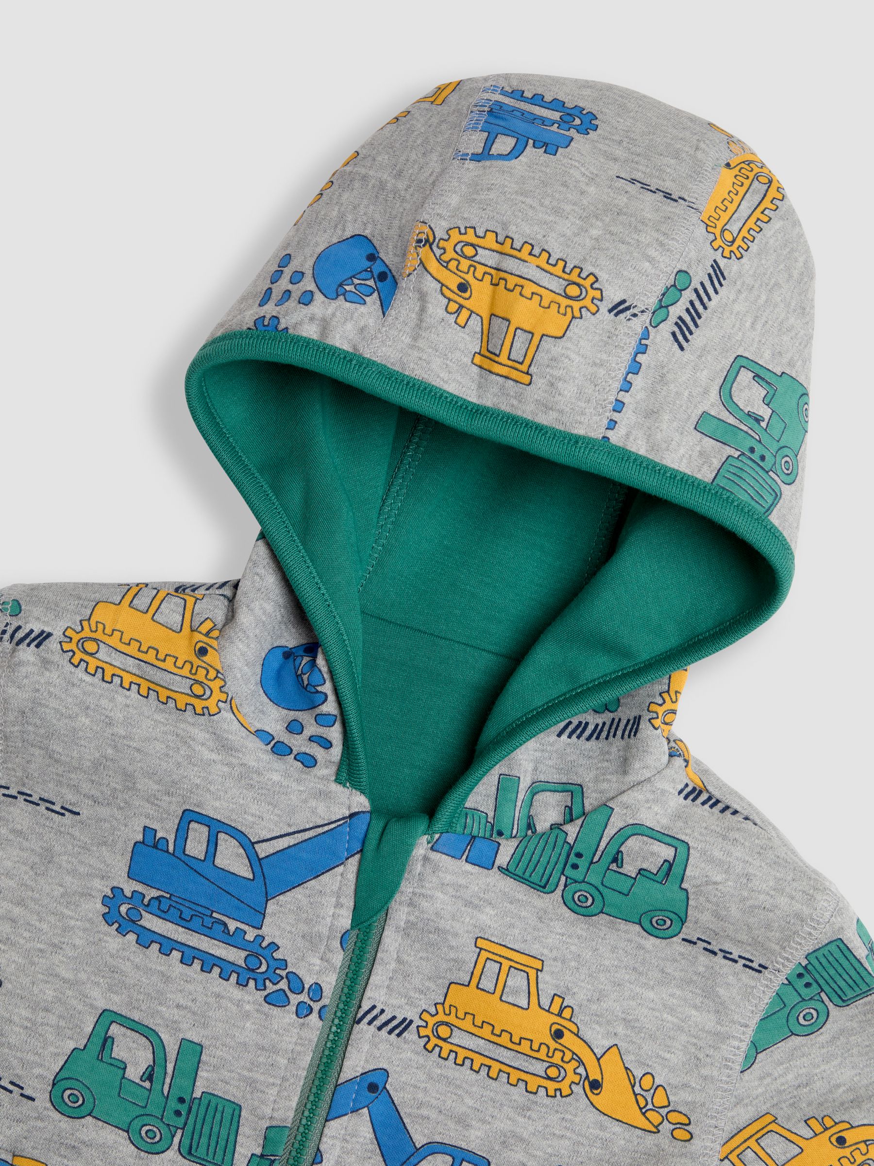 Green Construction Applique Reversible Hoodie - Image 6 of 8