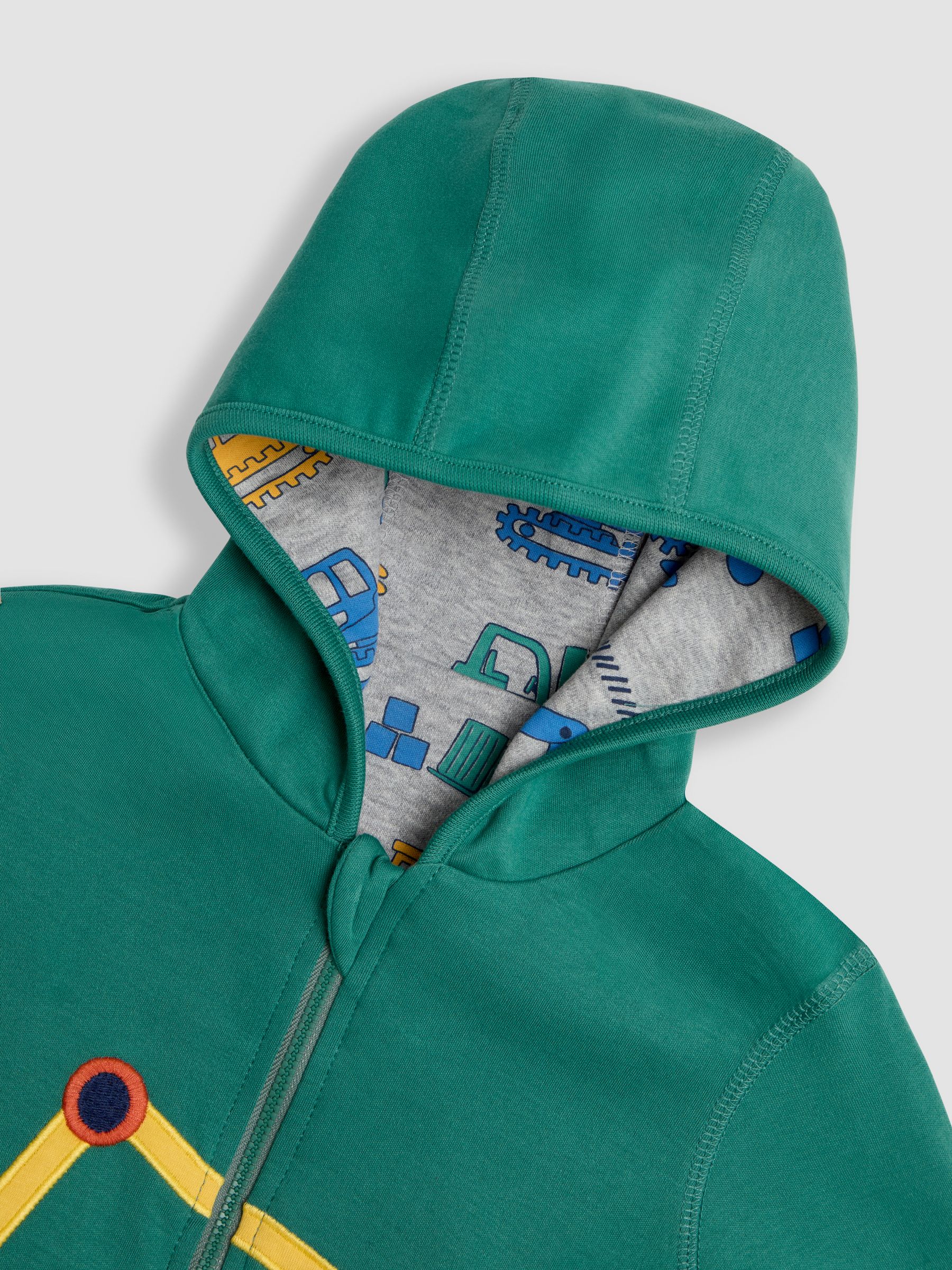 Green Construction Applique Reversible Hoodie - Image 7 of 8