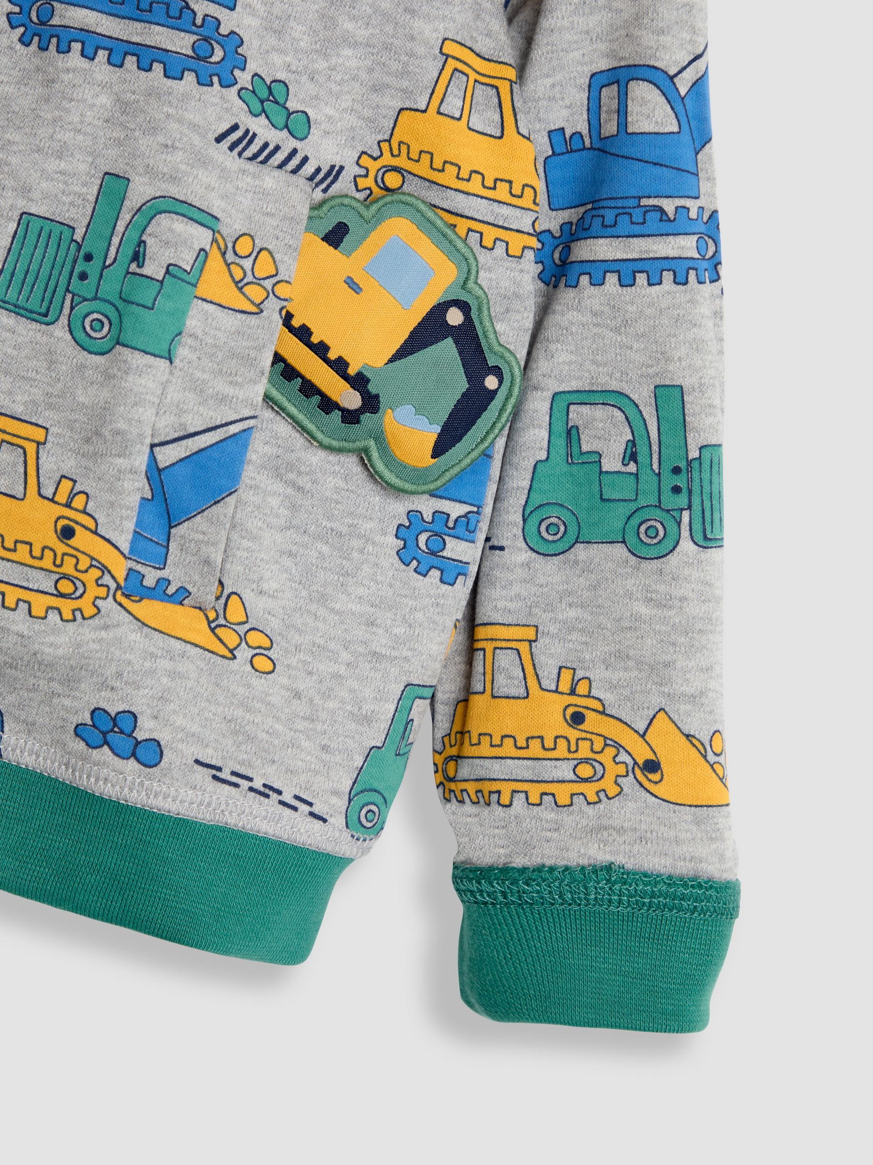 Green Construction Applique Reversible Hoodie - Image 8 of 8
