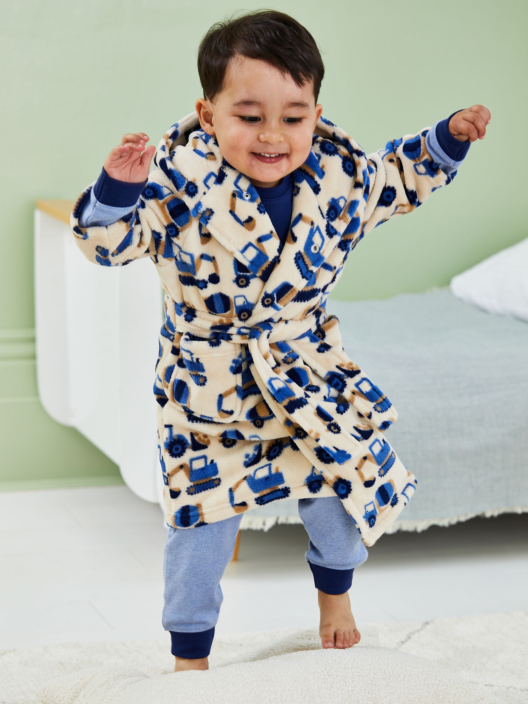 Stone Tractor Printed Dressing Gown - Image 4 of 5