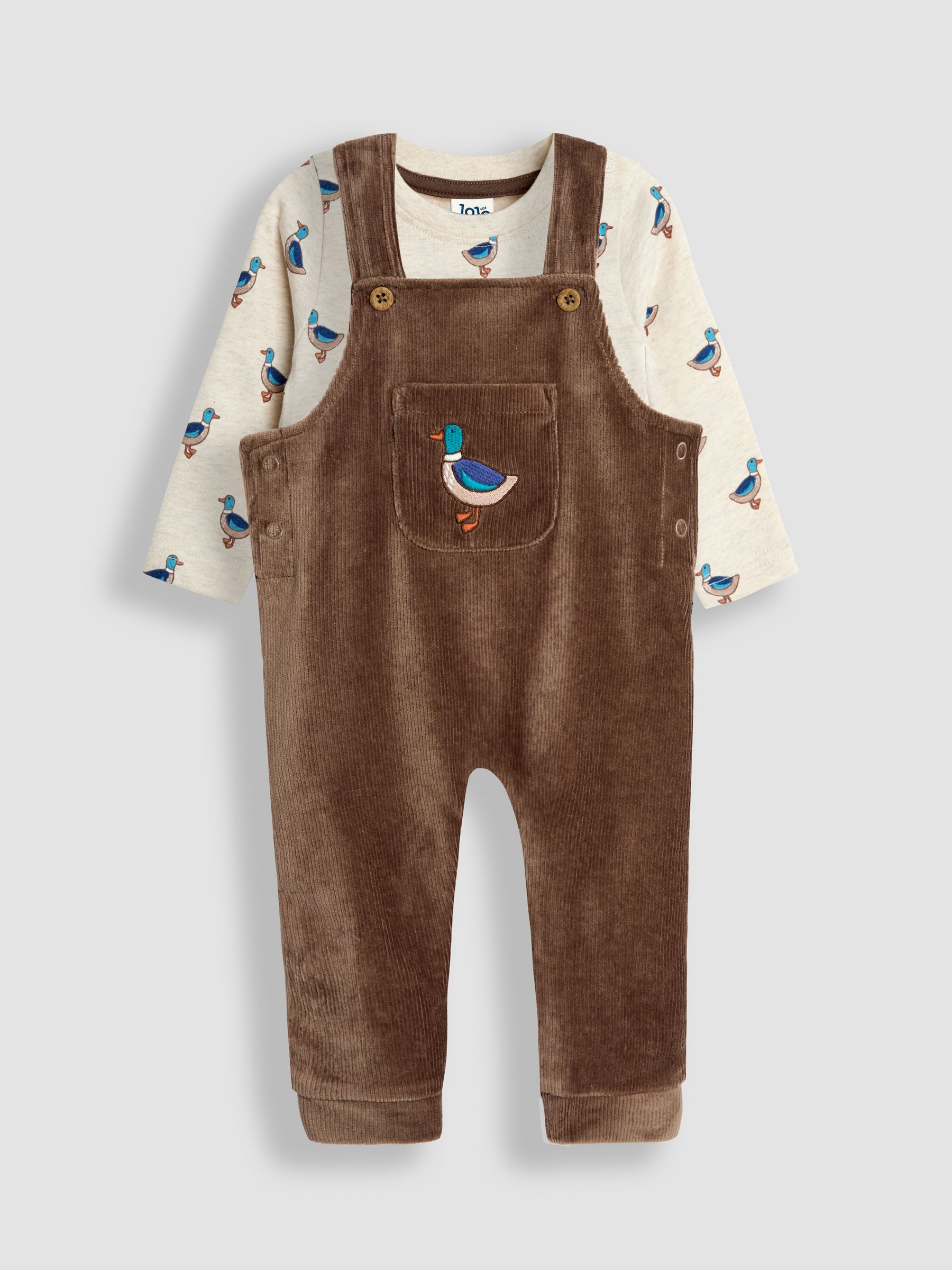 Fawn Duck Applique Dungarees And Top Set - Image 1 of 6