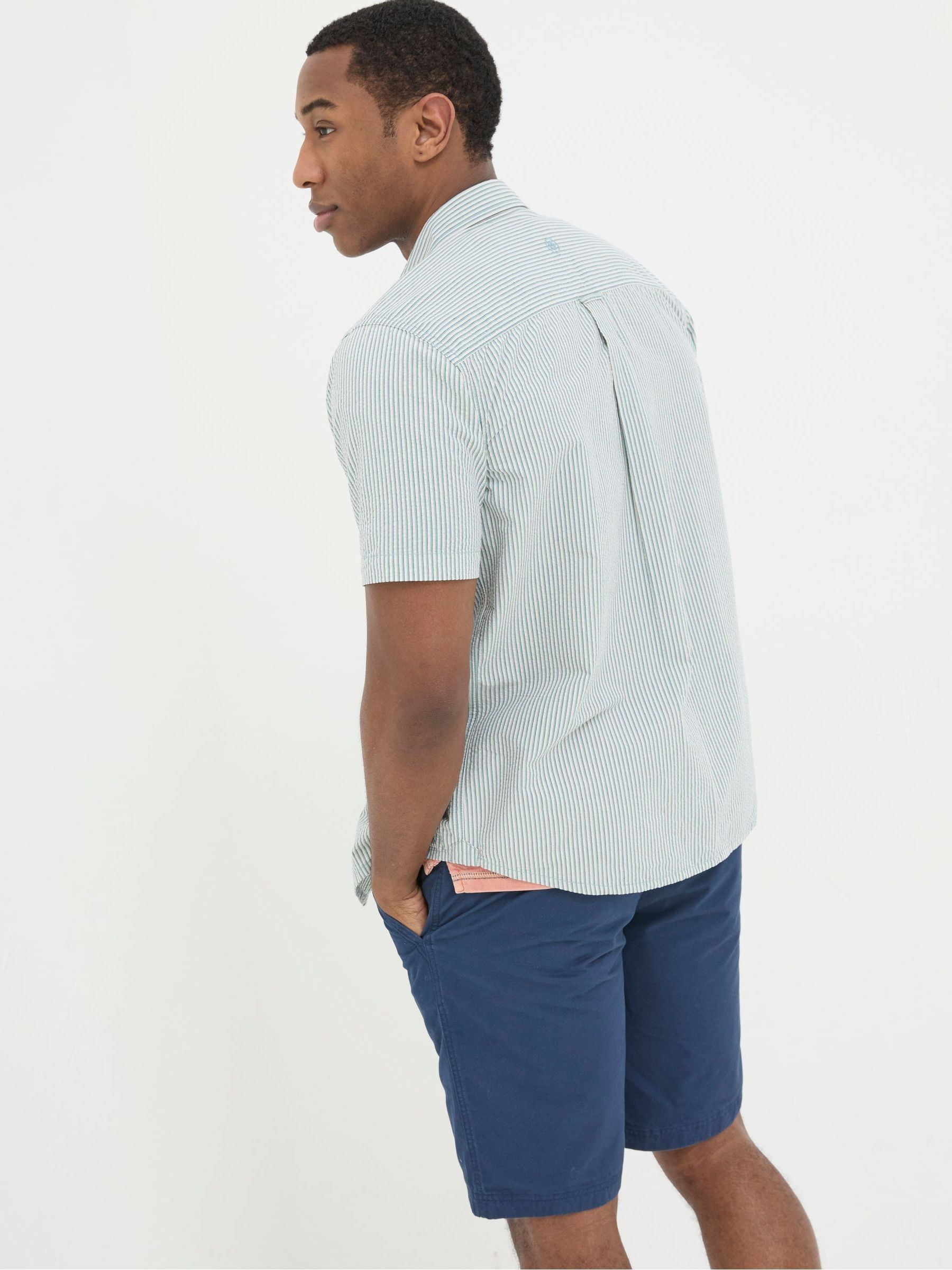 Green Short Sleeve Markham Stripe Shirt - Image 2 of 5