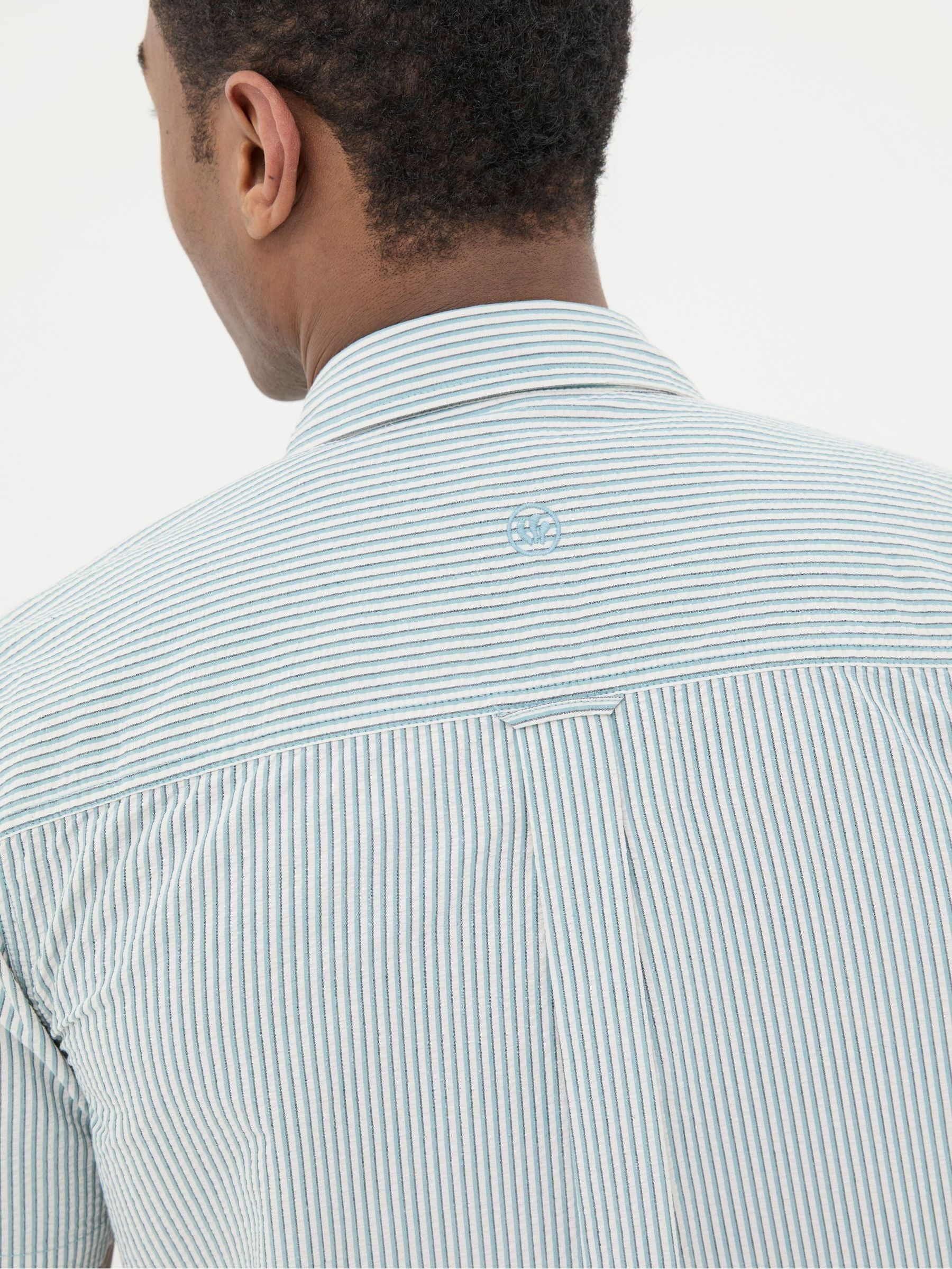 Green Short Sleeve Markham Stripe Shirt - Image 4 of 5