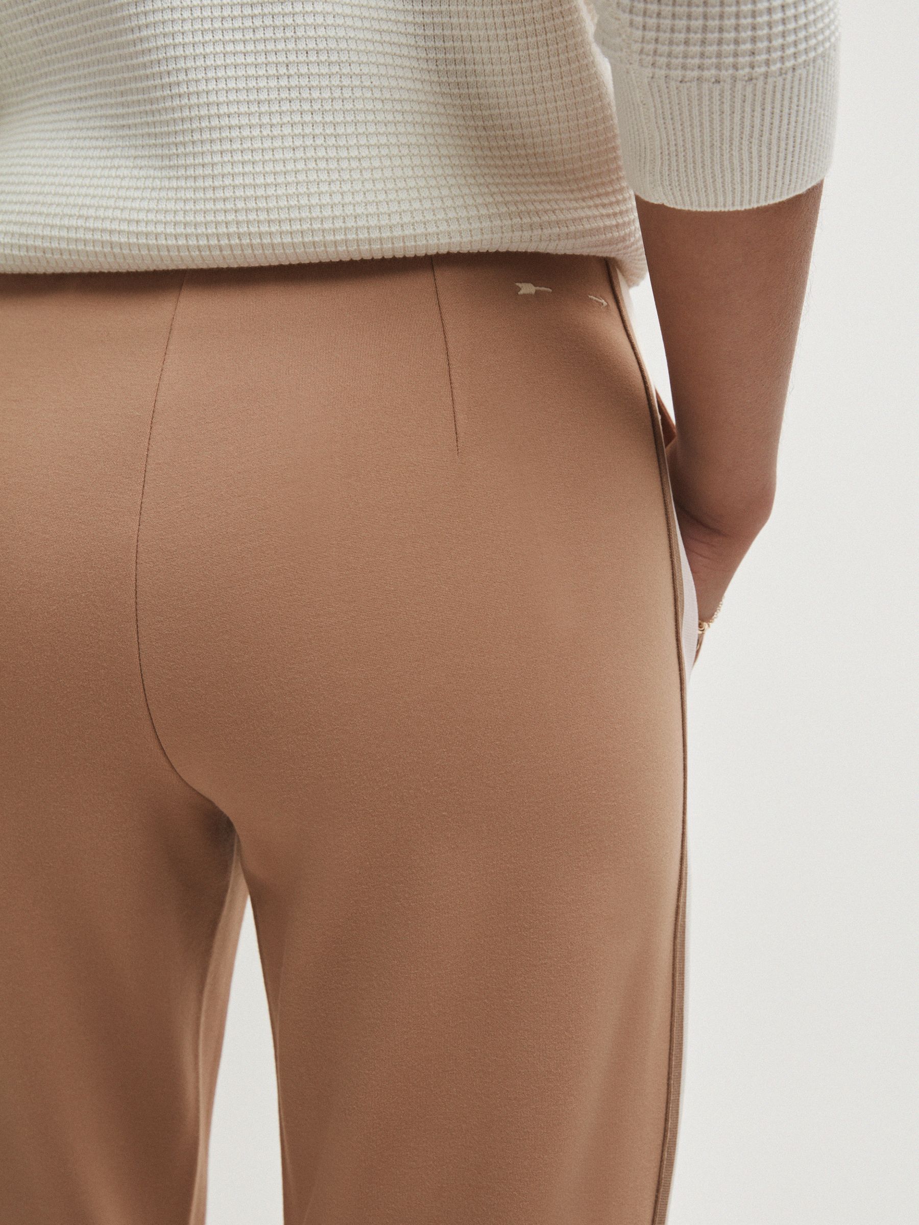 The Upside Contrast Stripe Elasticated Joggers in Clay - Image 5 of 6