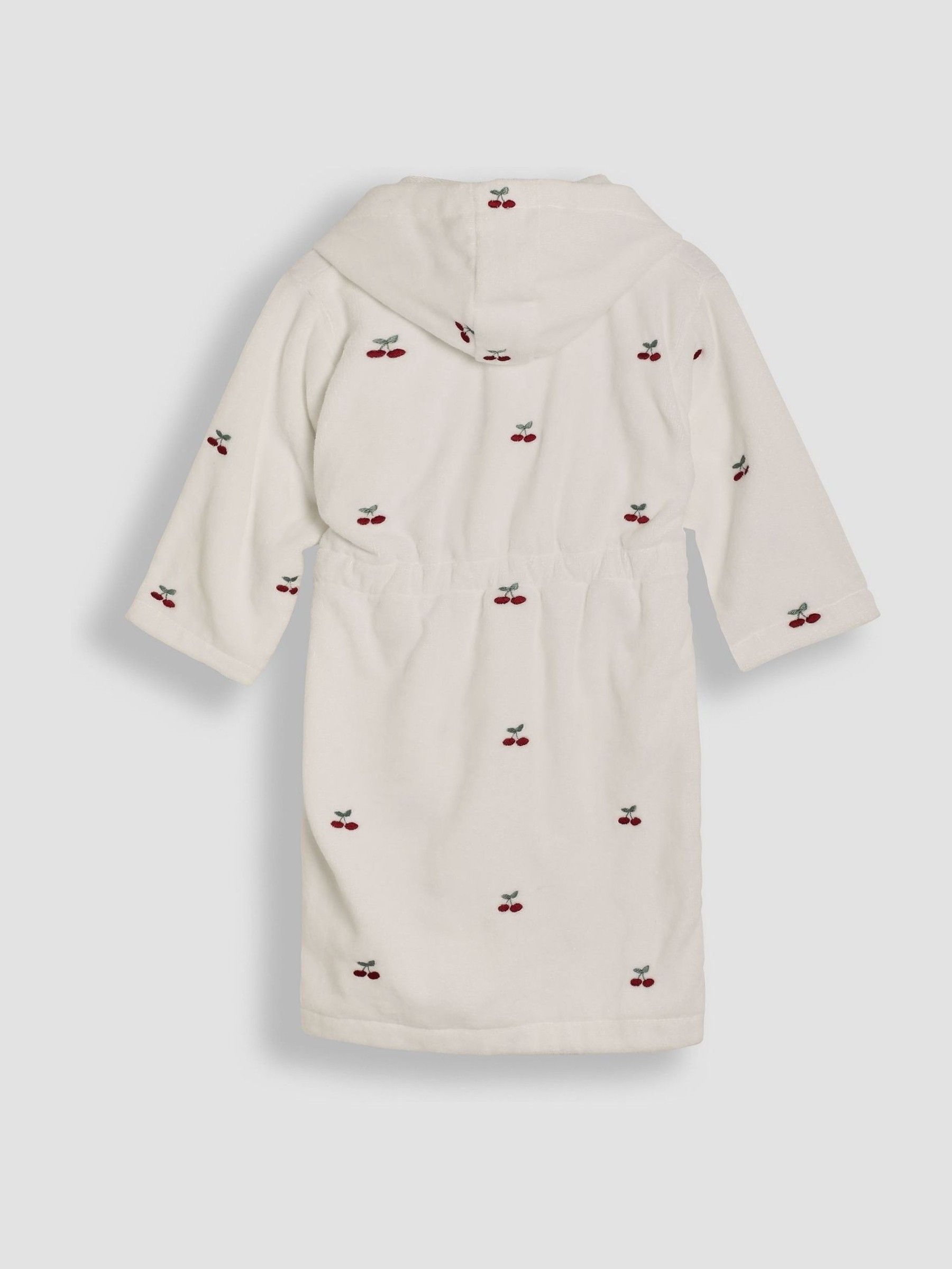 White Cherry Embroidered Towelling Robe - Image 4 of 5