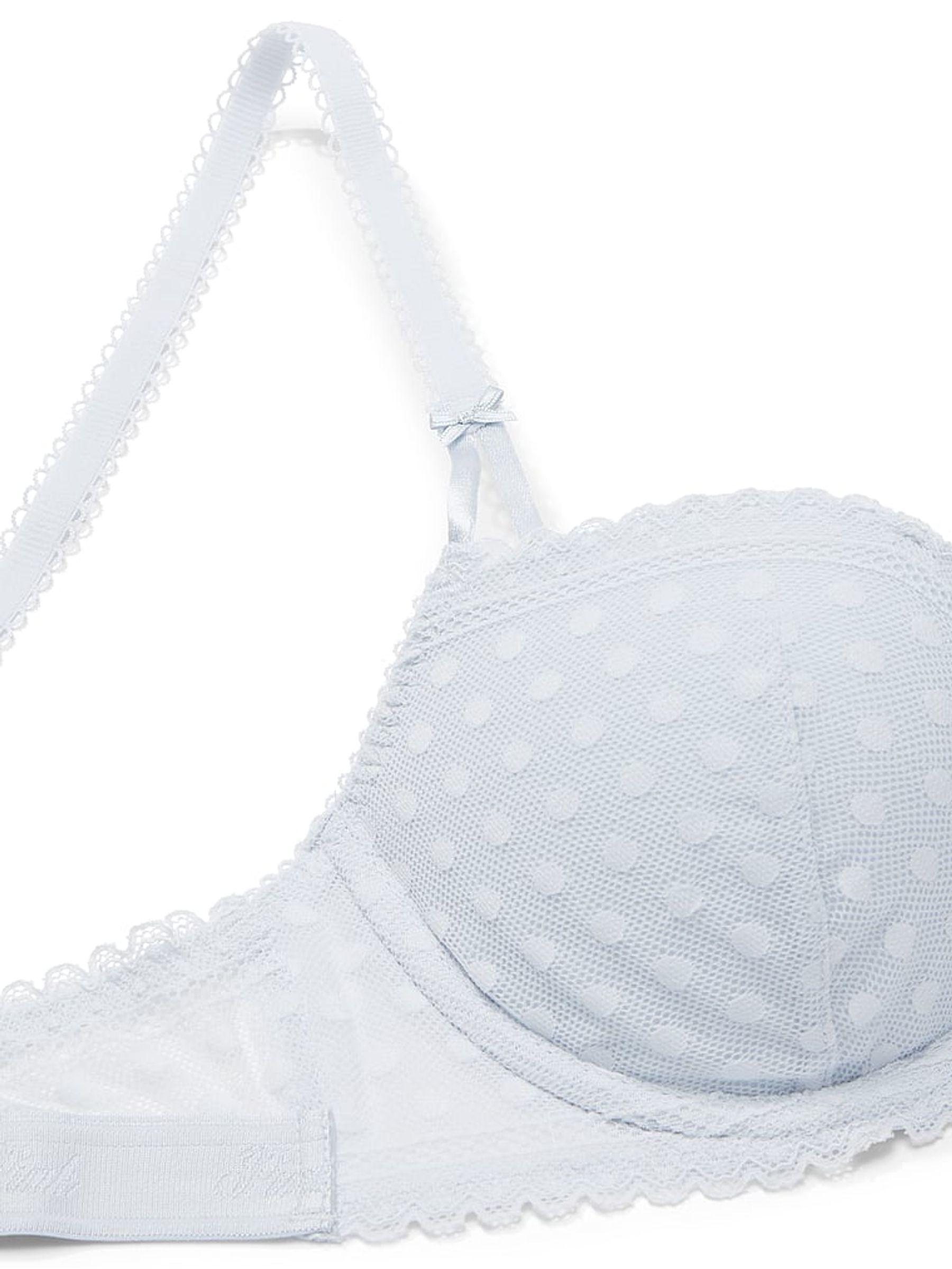 Hydrangea Blue Dainty Dot Balcony Lace Bra - Image 4 of 4