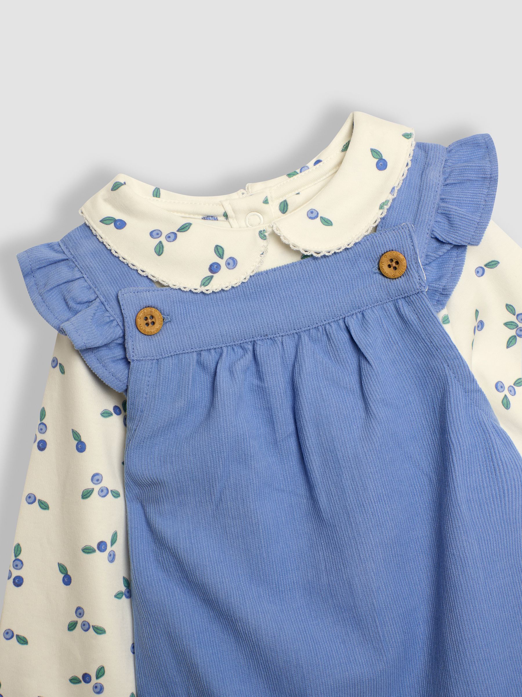Blue Pretty Cord Pinafore Dress & Top Set - Image 6 of 6