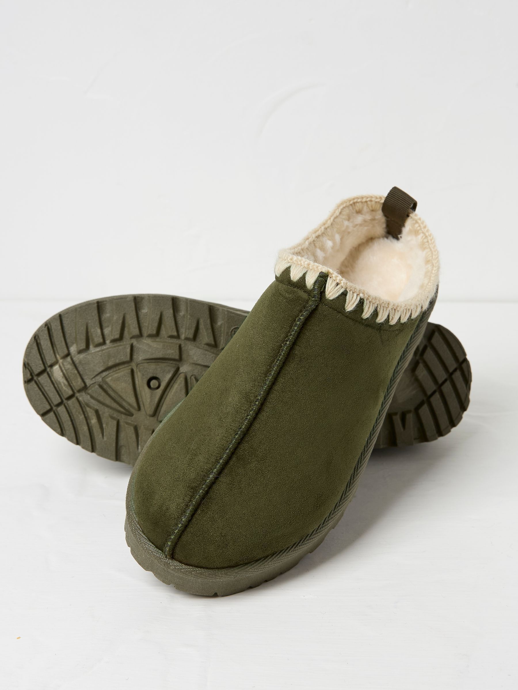Lyra Khaki Green Mule Slippers - Image 2 of 2