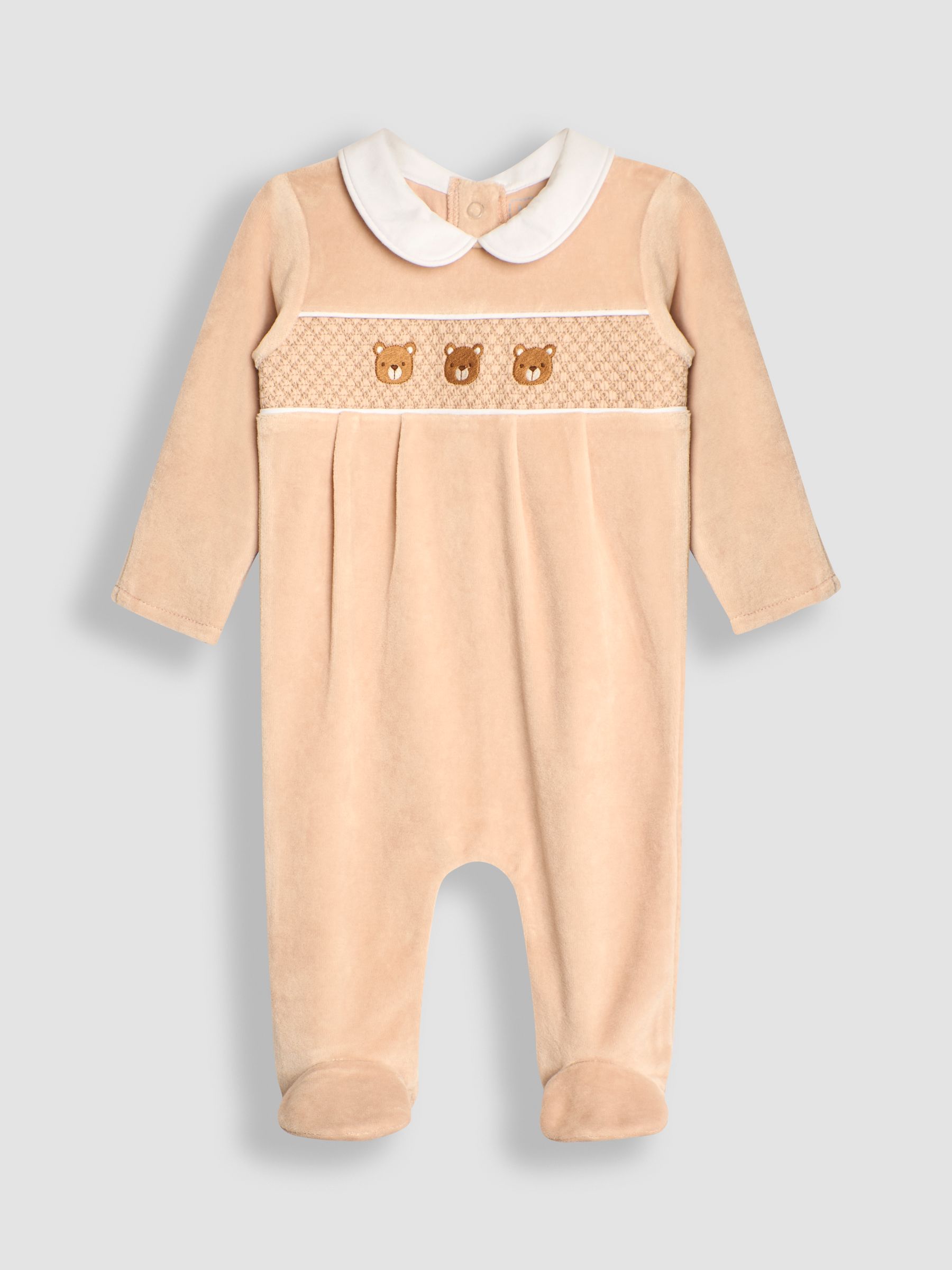 Grey Bear Smocked Velour All-In-One - Image 1 of 3