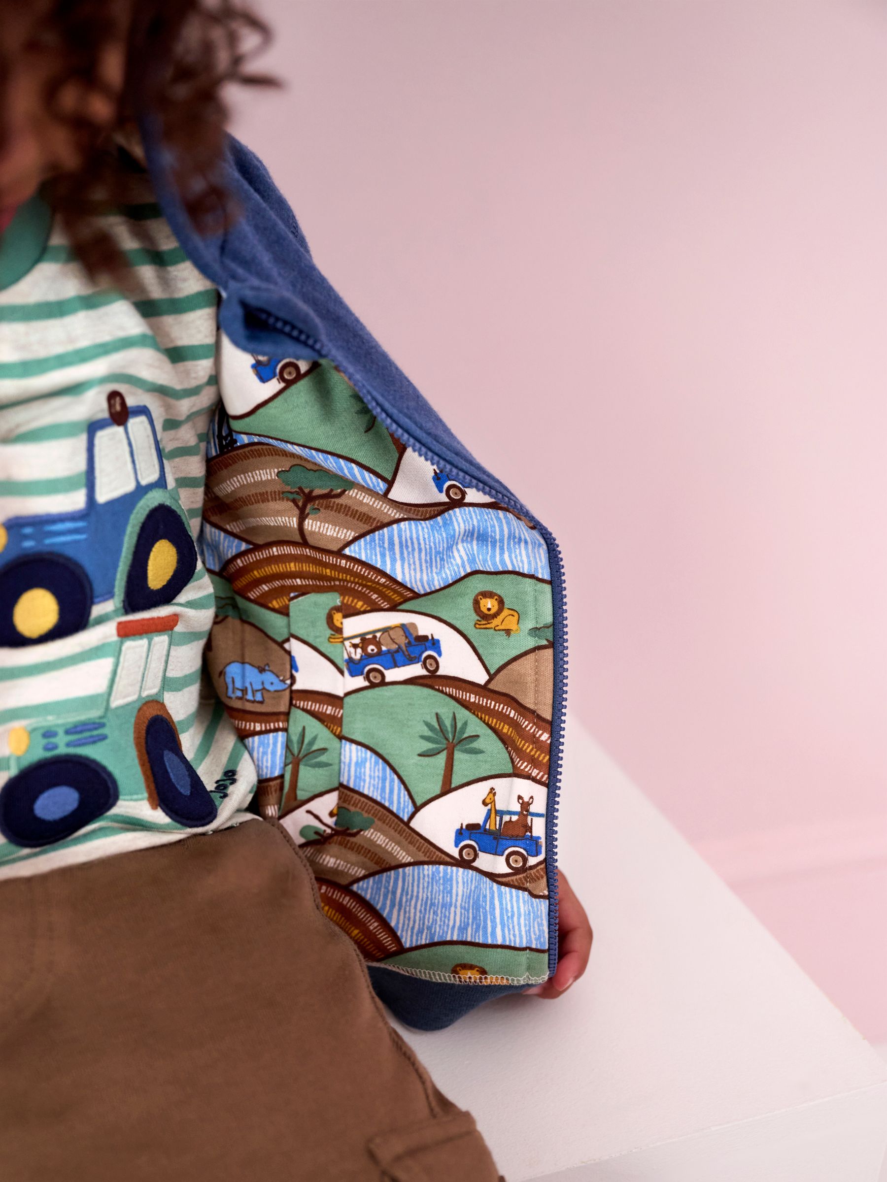 Indigo Safari Appliqué Reversible Hoodie - Image 10 of 10