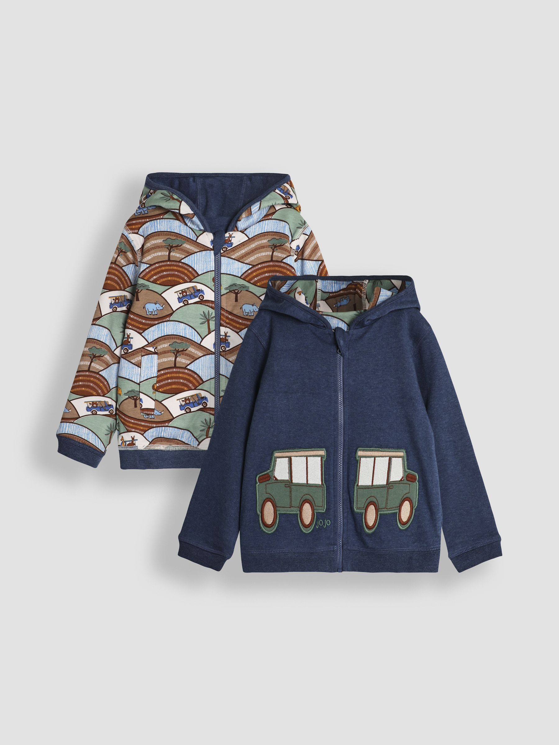 Indigo Safari Appliqué Reversible Hoodie - Image 2 of 10