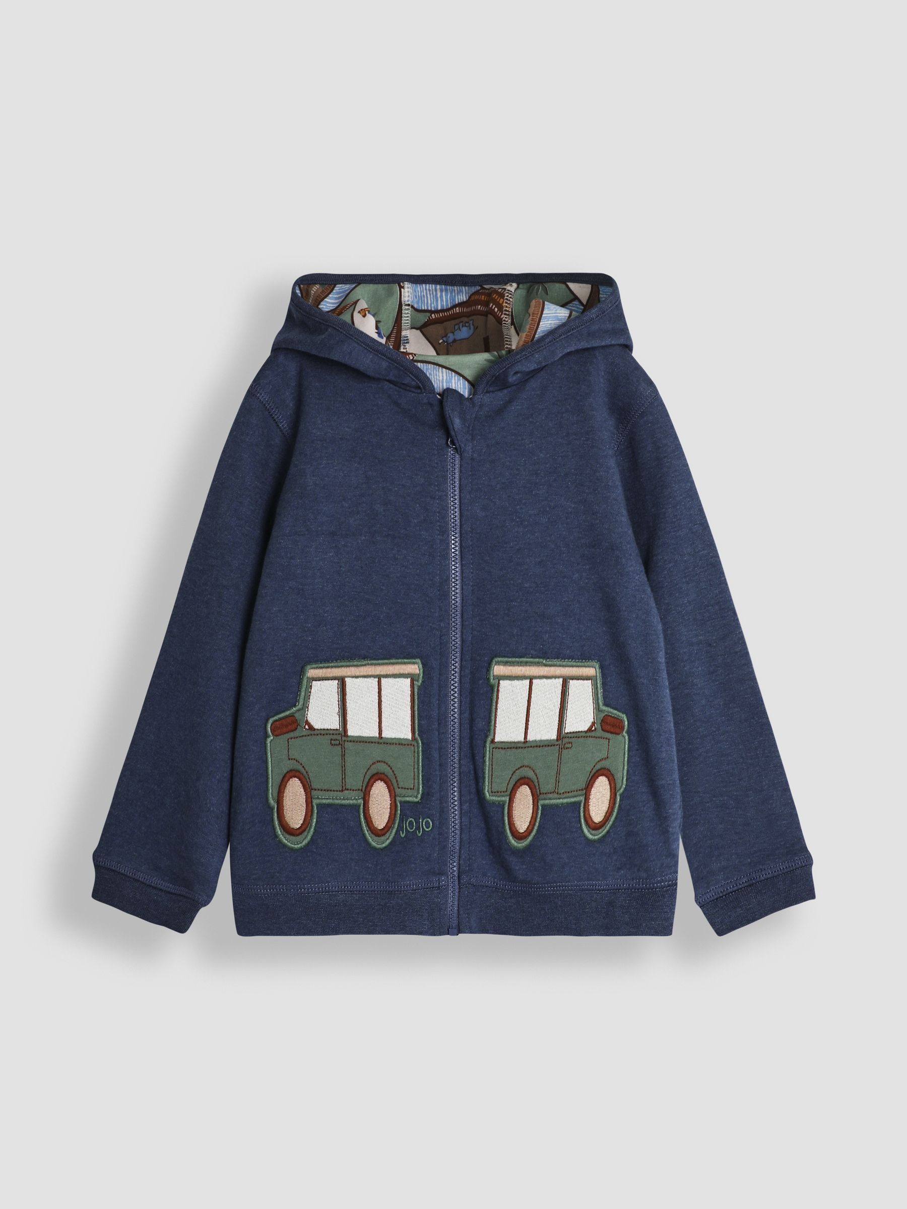 Indigo Safari Appliqué Reversible Hoodie - Image 3 of 10