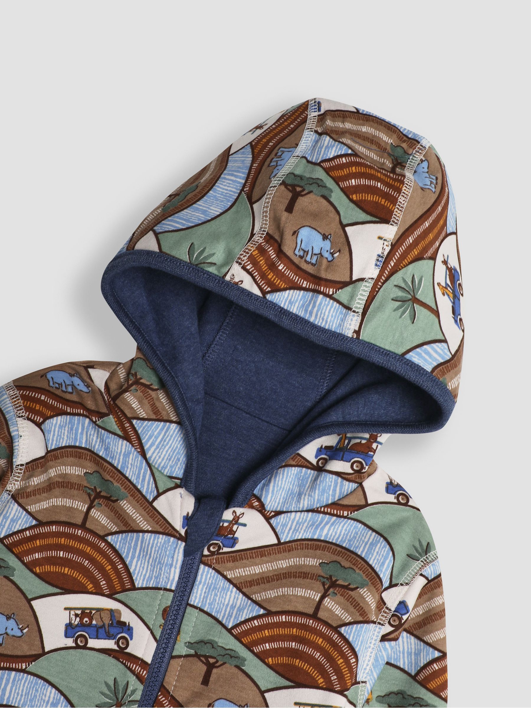 Indigo Safari Appliqué Reversible Hoodie - Image 8 of 10