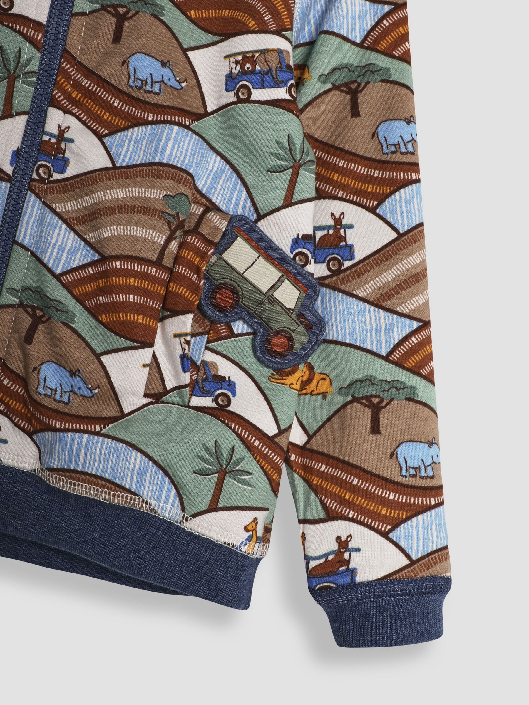 Indigo Safari Appliqué Reversible Hoodie - Image 9 of 10