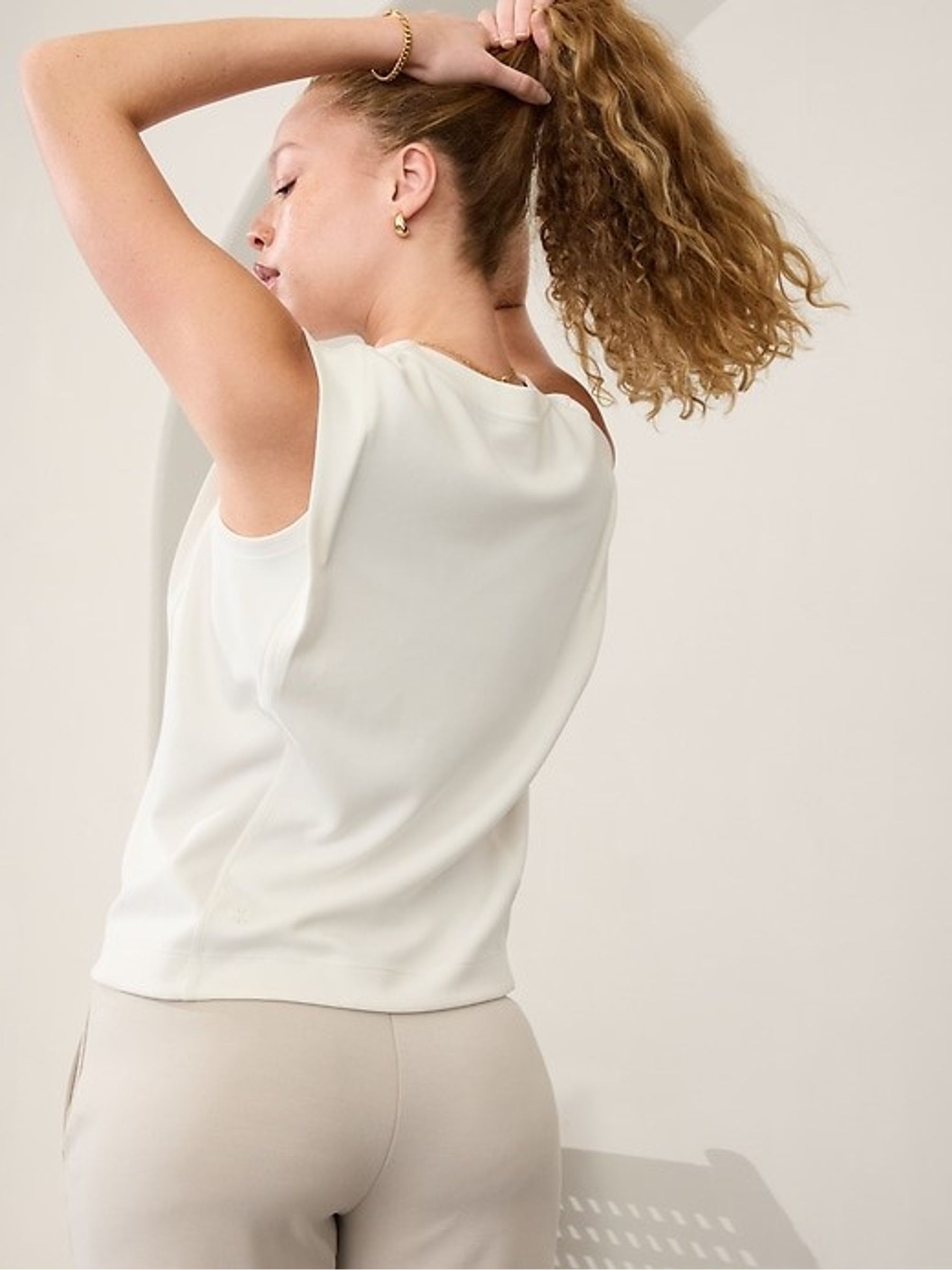 Athleta White Sleeveless Tank Top - Image 2 of 2