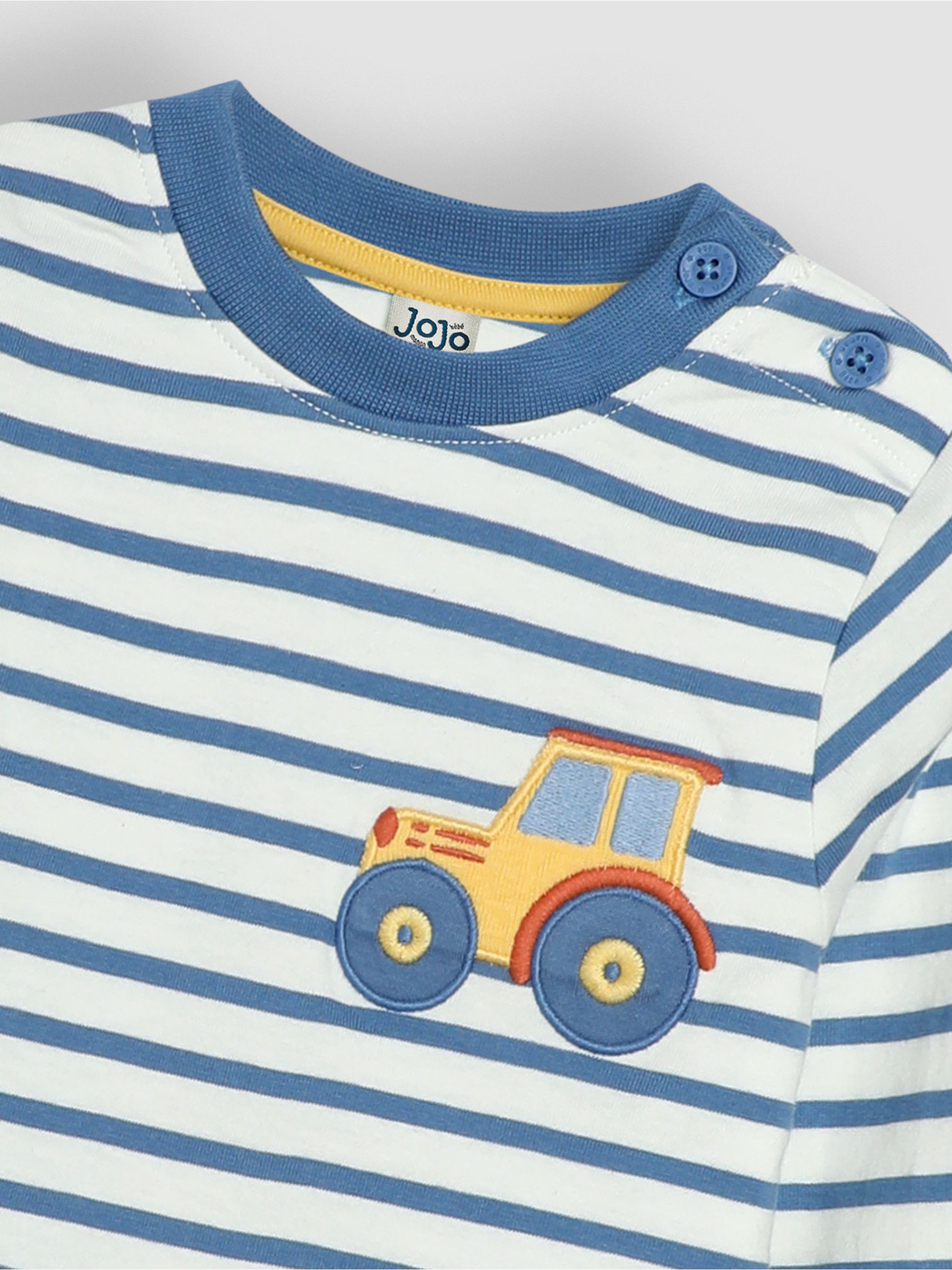 Denim Blue Tractor Appliqué Pocket Top - Image 3 of 3