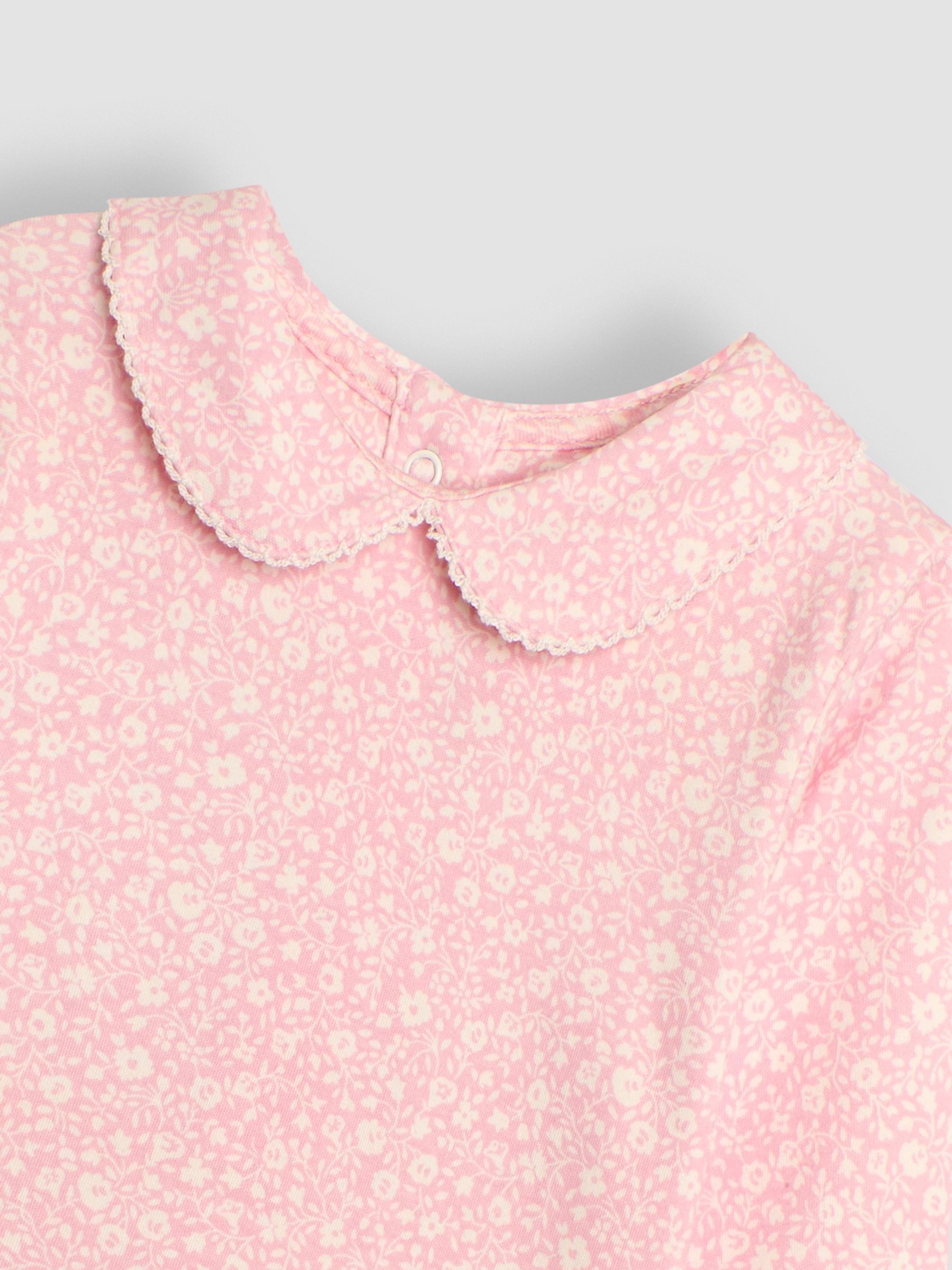 Rose Pink 2-Pack Ditsy Floral Peter Pan Tops - Image 10 of 10