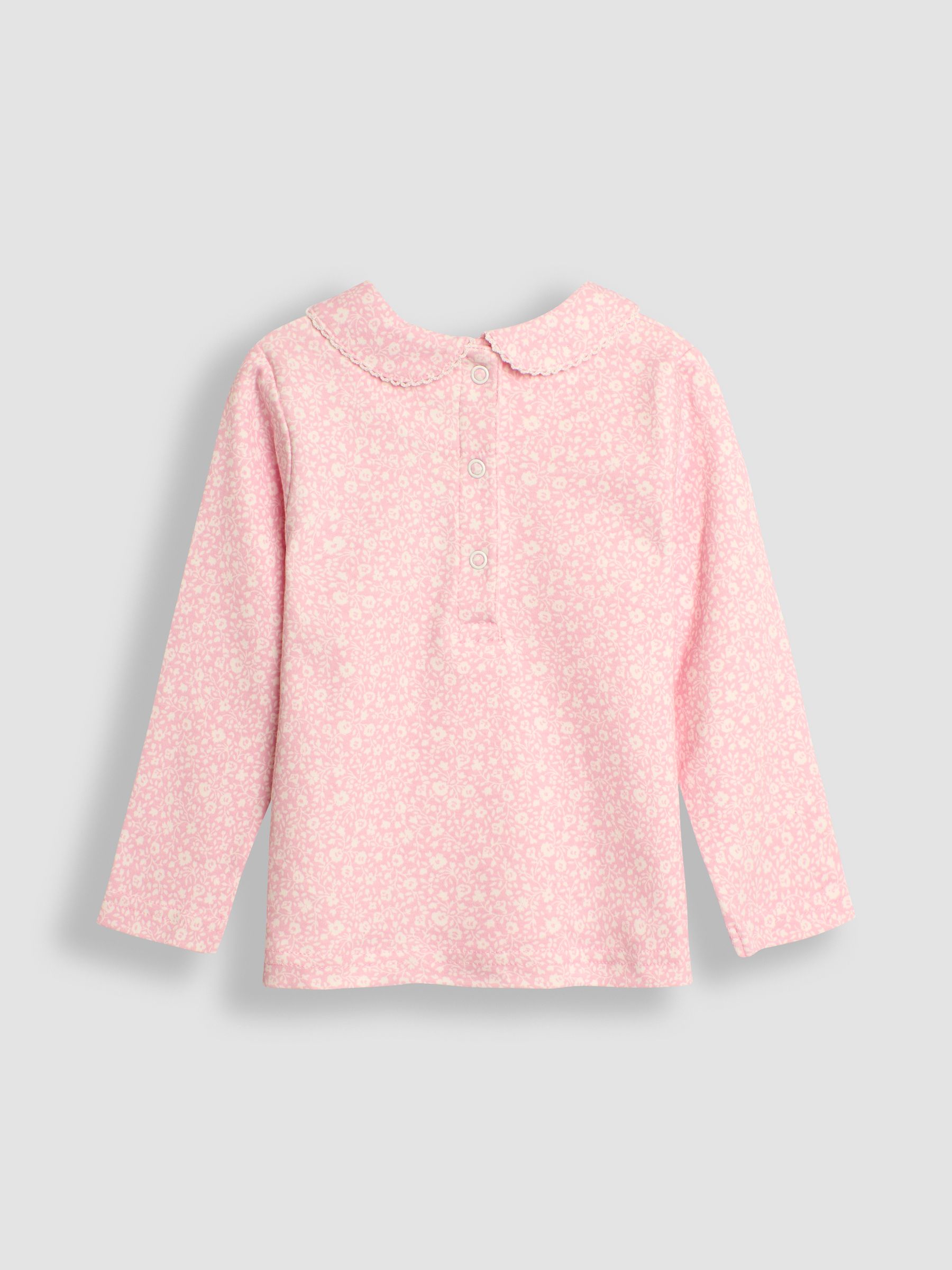Rose Pink 2-Pack Ditsy Floral Peter Pan Tops - Image 2 of 3