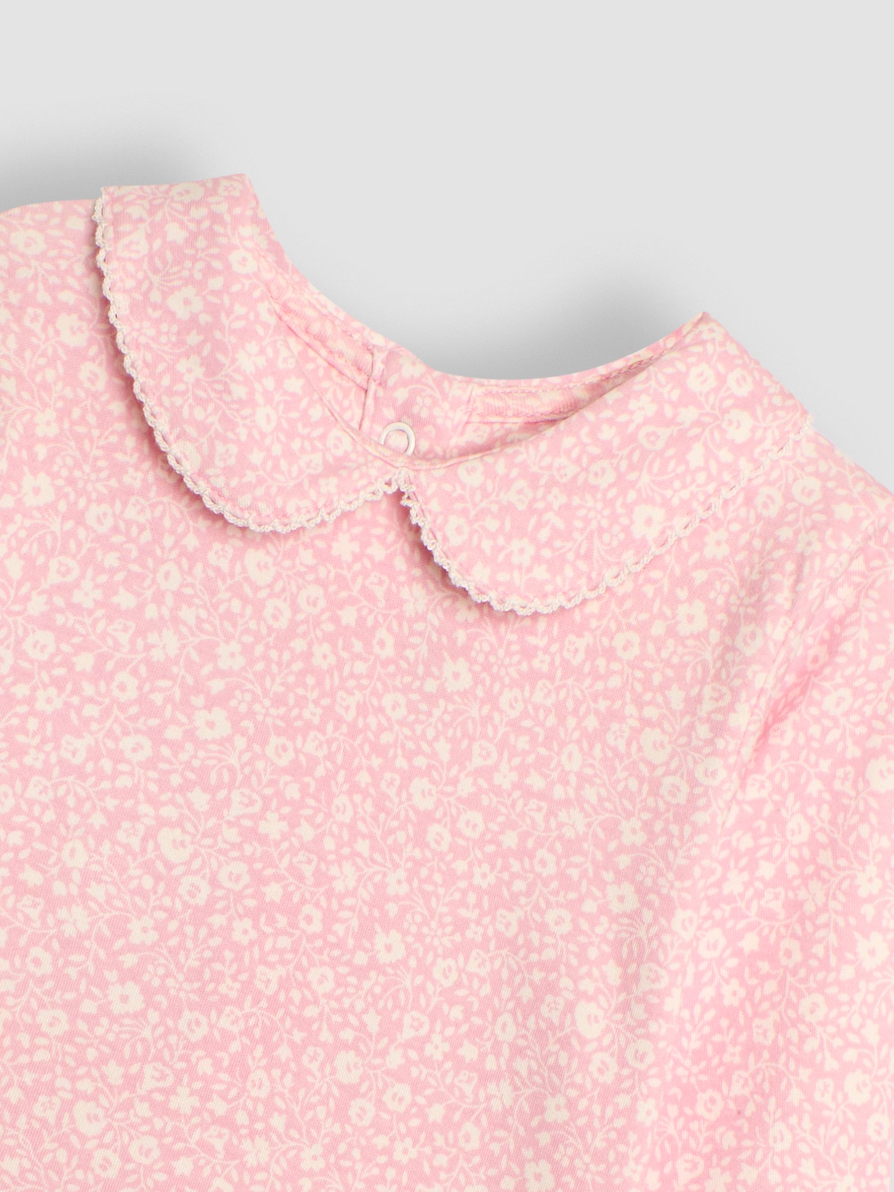 Rose Pink 2-Pack Ditsy Floral Peter Pan Tops - Image 3 of 3