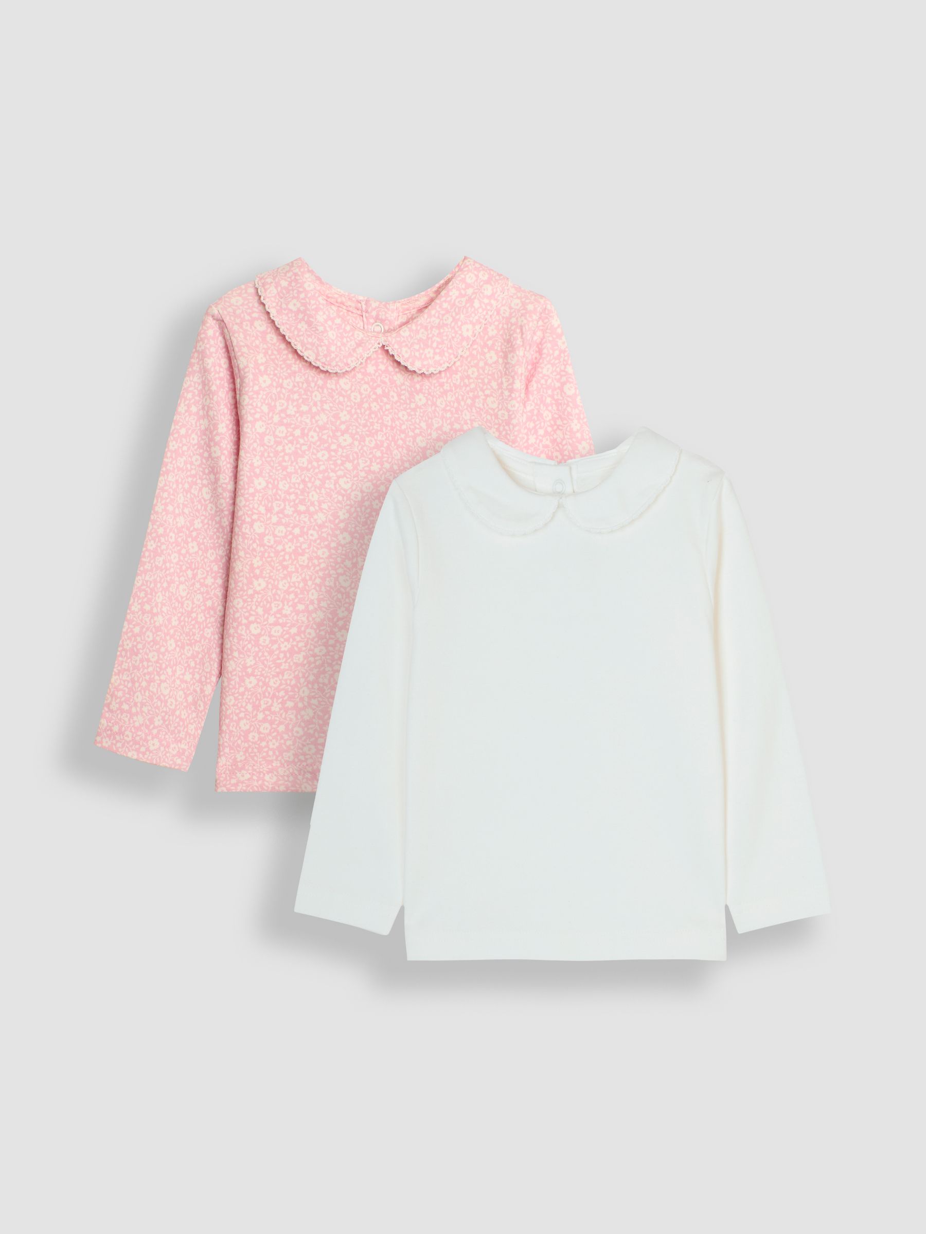 Rose Pink 2-Pack Ditsy Floral Peter Pan Tops - Image 6 of 10