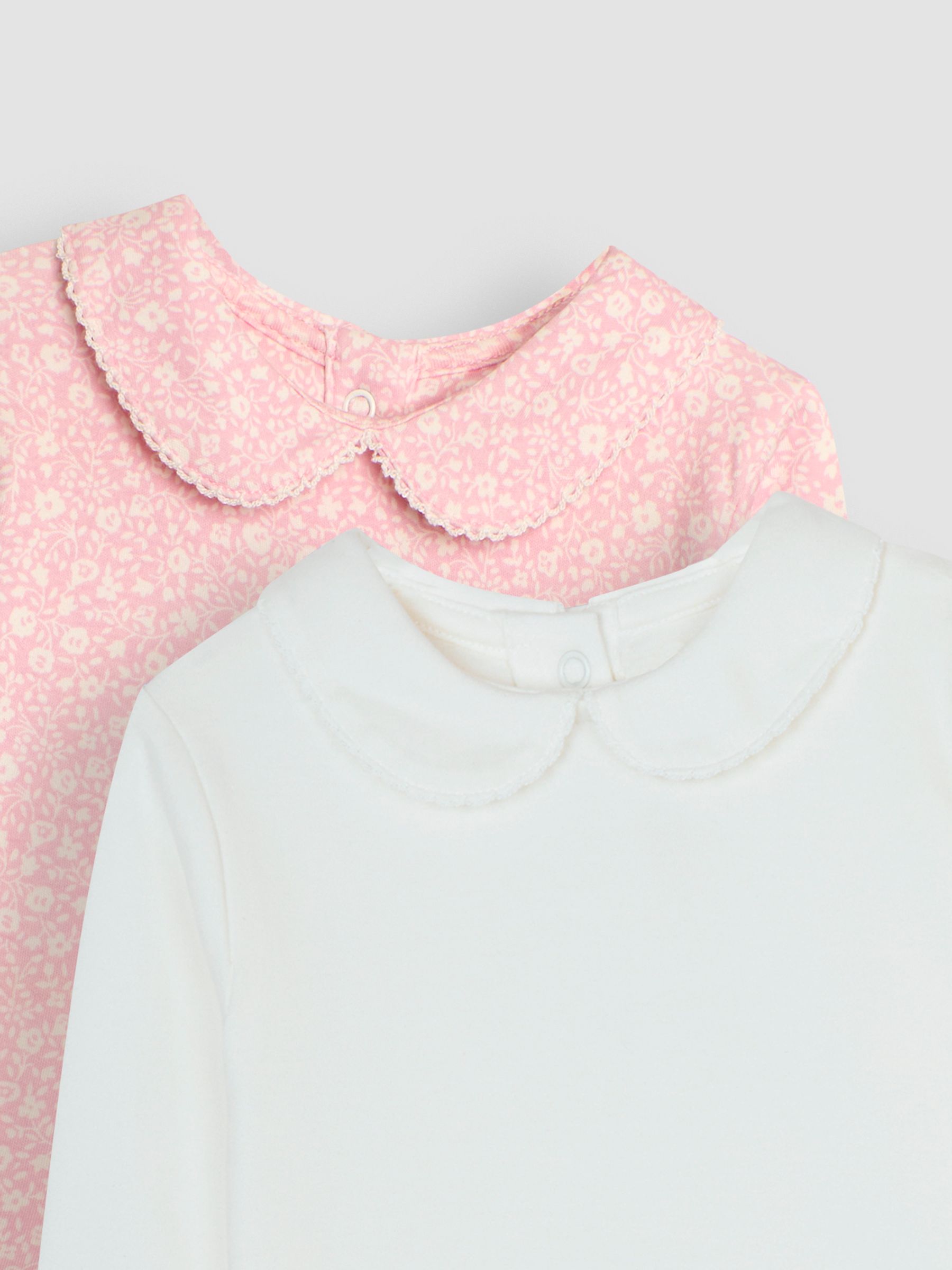 Rose Pink 2-Pack Ditsy Floral Peter Pan Tops - Image 7 of 10