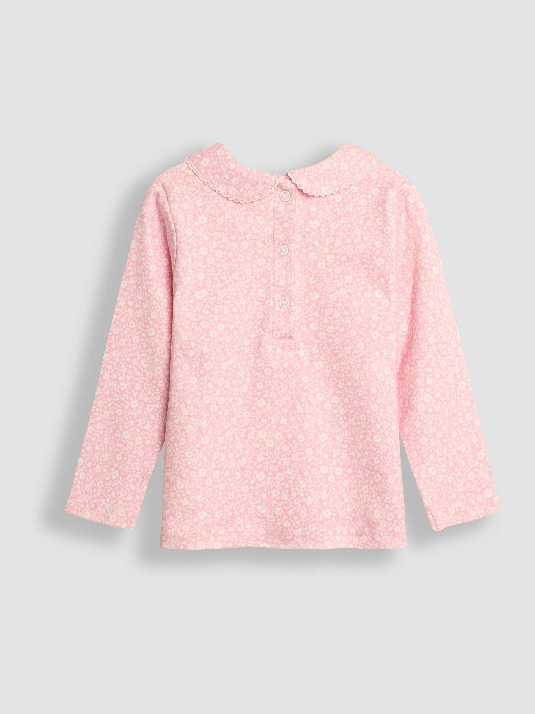 Rose Pink 2-Pack Ditsy Floral Peter Pan Tops - Image 9 of 10