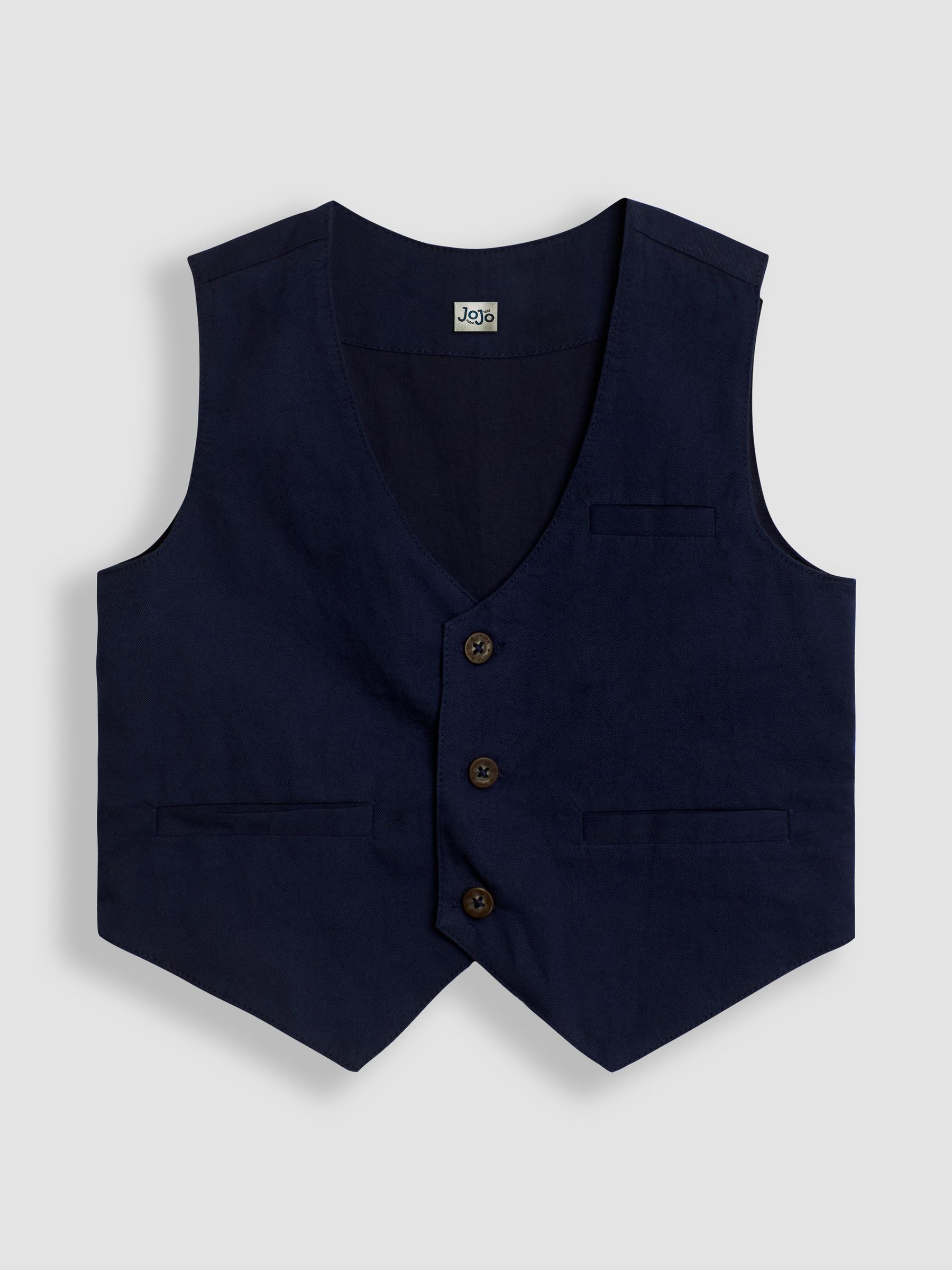 Navy Houndstooth Waistcoat Shirt and Trousers Set - Image 4 of 9