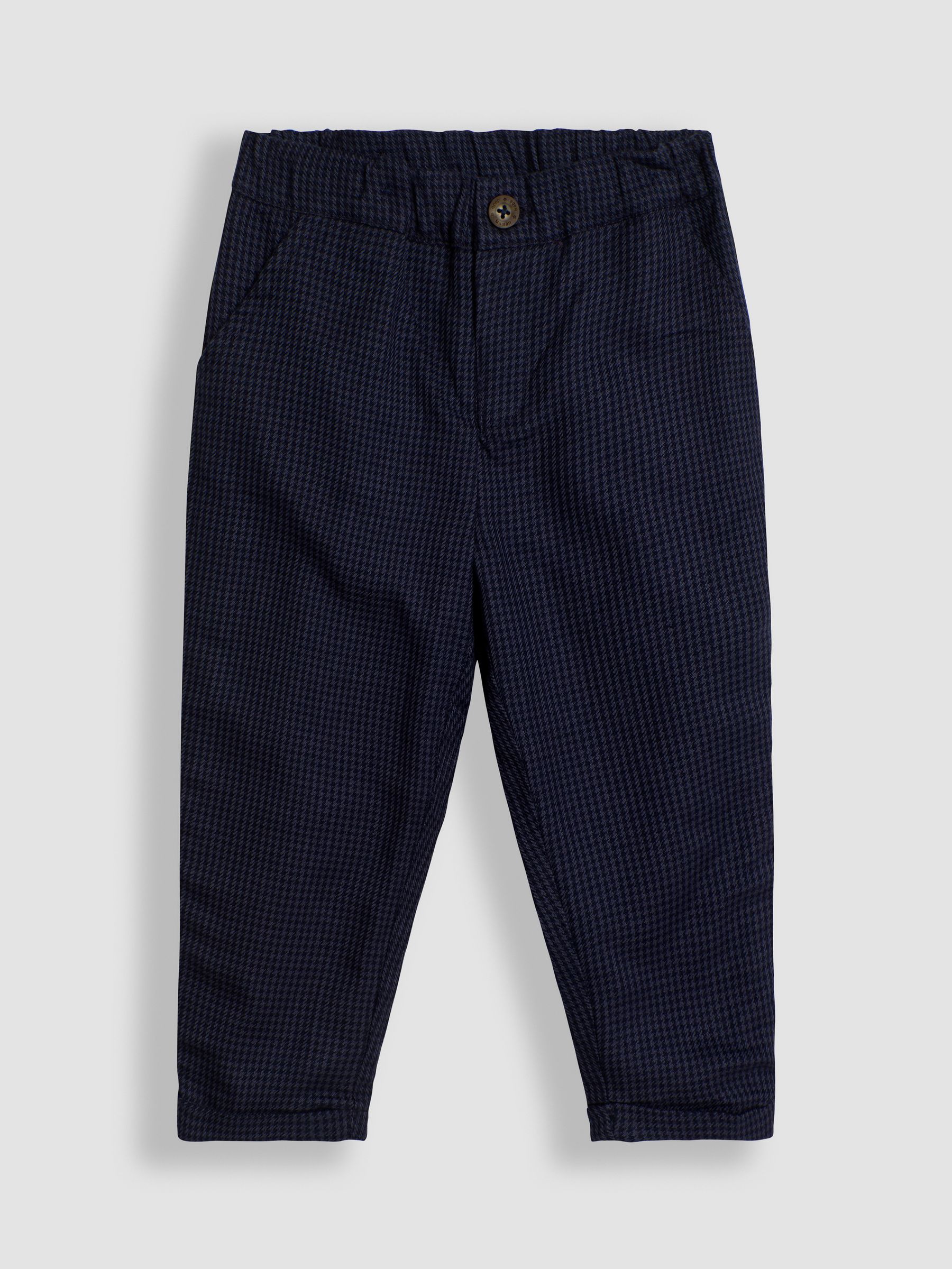 Navy Houndstooth Waistcoat Shirt and Trousers Set - Image 6 of 9