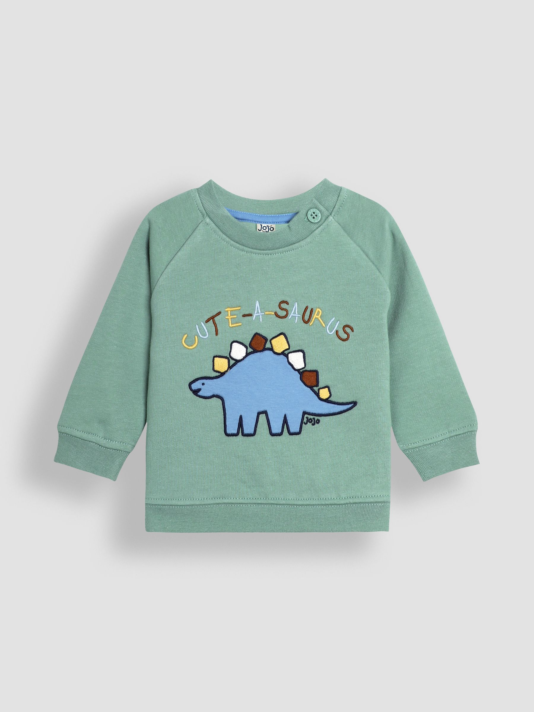 Khaki Dinosaur Applique Sweatshirt & Jogger Set - Image 2 of 5