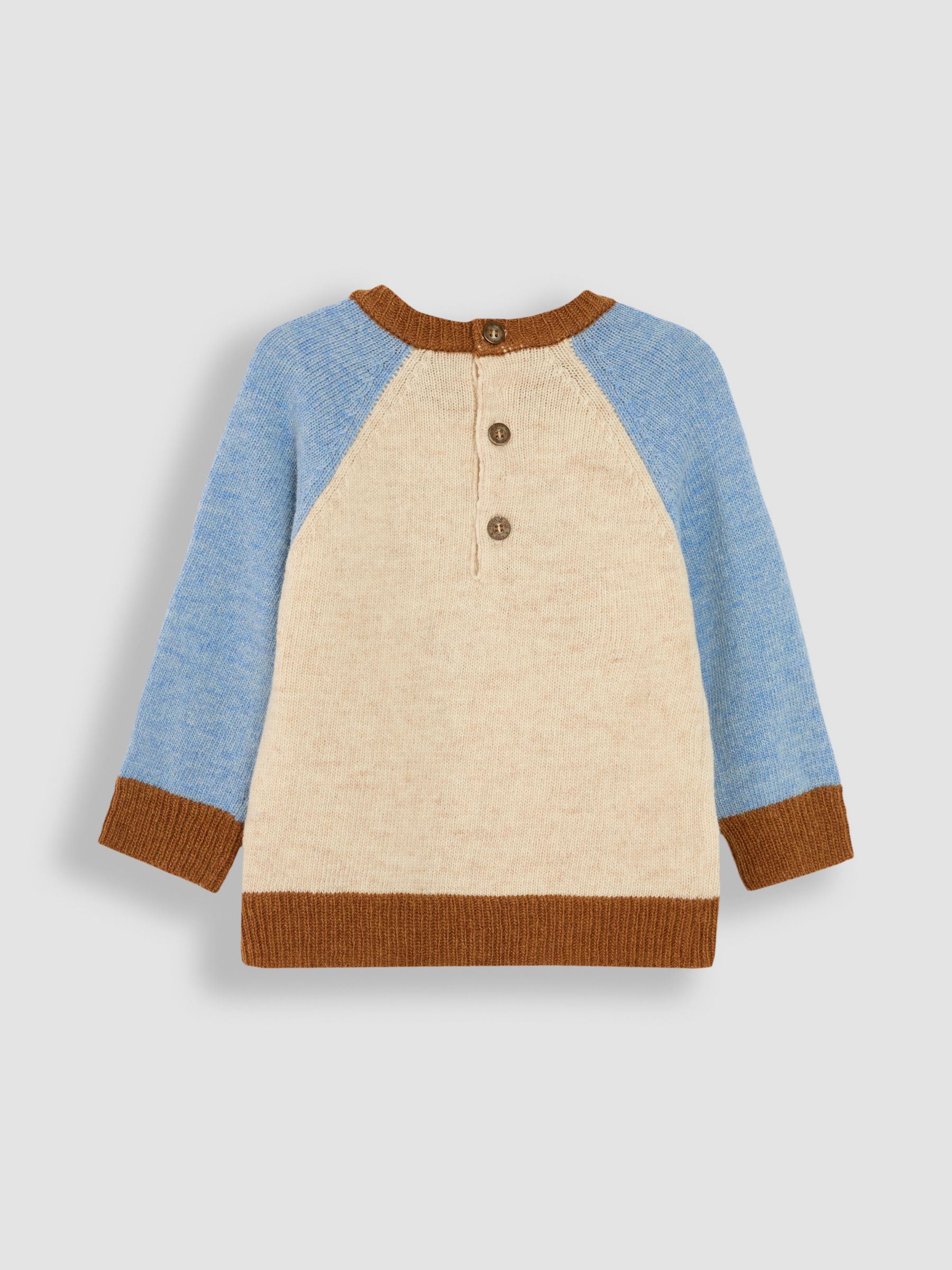 Natural Bear Colour Block Lambswool Jumper - Image 2 of 6