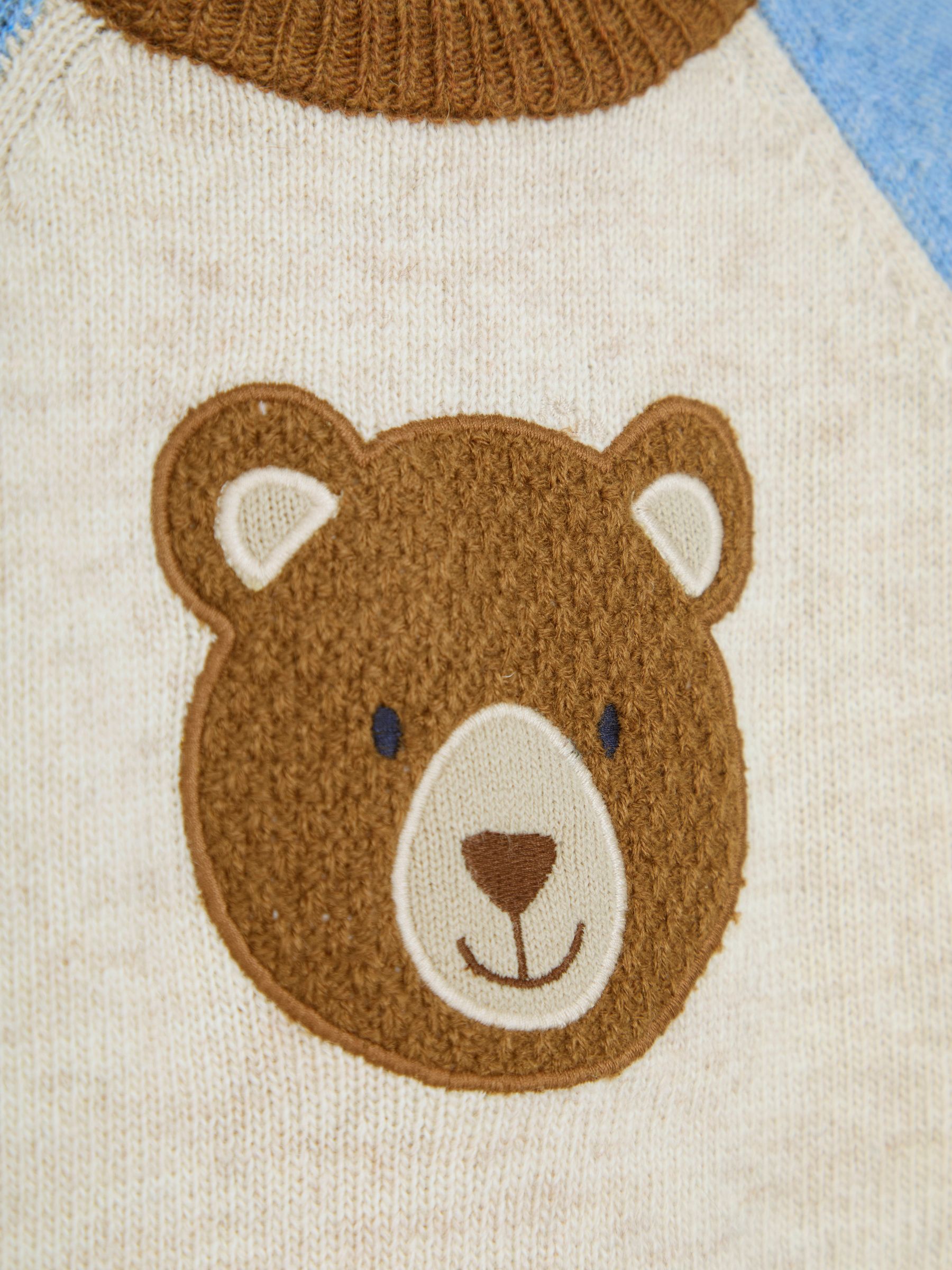 Natural Bear Colour Block Lambswool Jumper - Image 4 of 6
