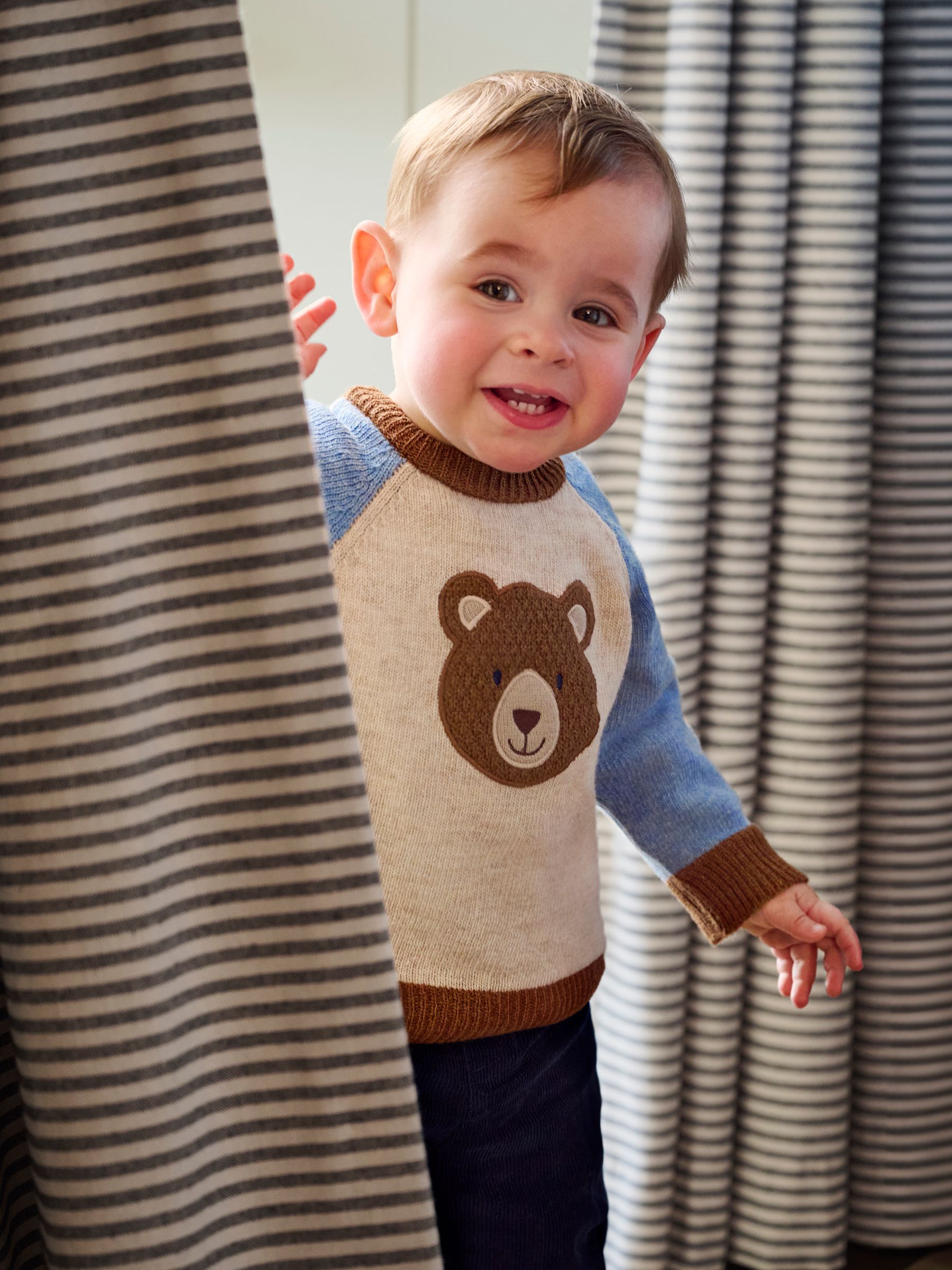 Natural Bear Colour Block Lambswool Jumper - Image 5 of 6