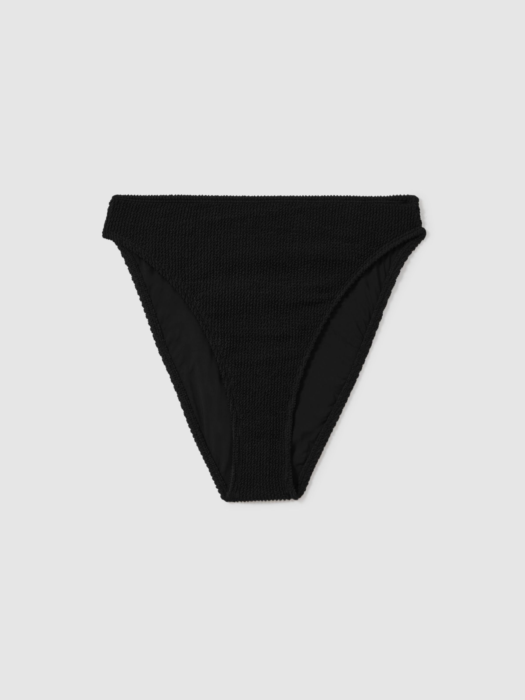 Good American Always Fits Textured Scoop Neck Bikini Top in Black - Image 2 of 5