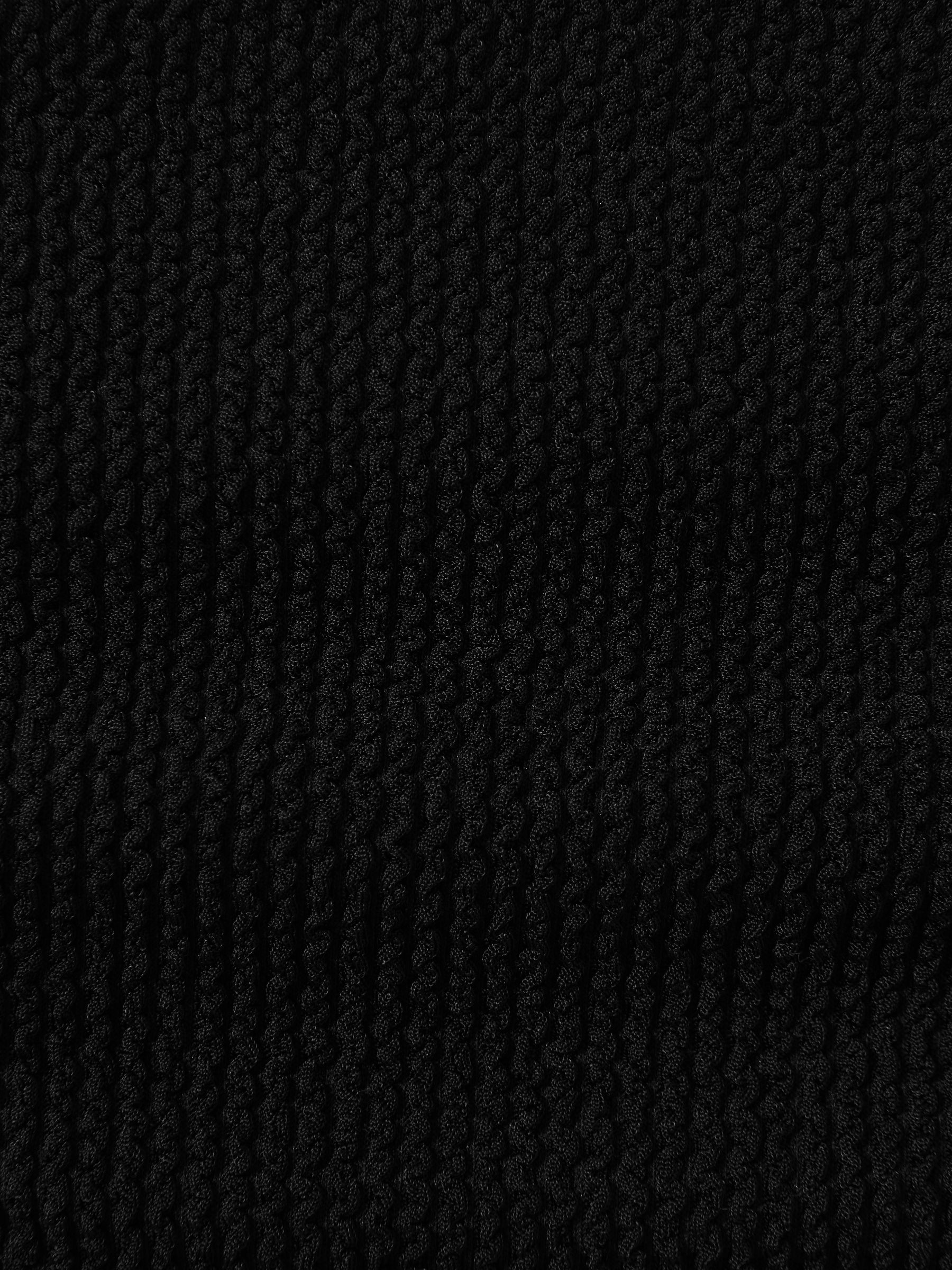 Good American Always Fits Textured Scoop Neck Bikini Top in Black - Image 5 of 5