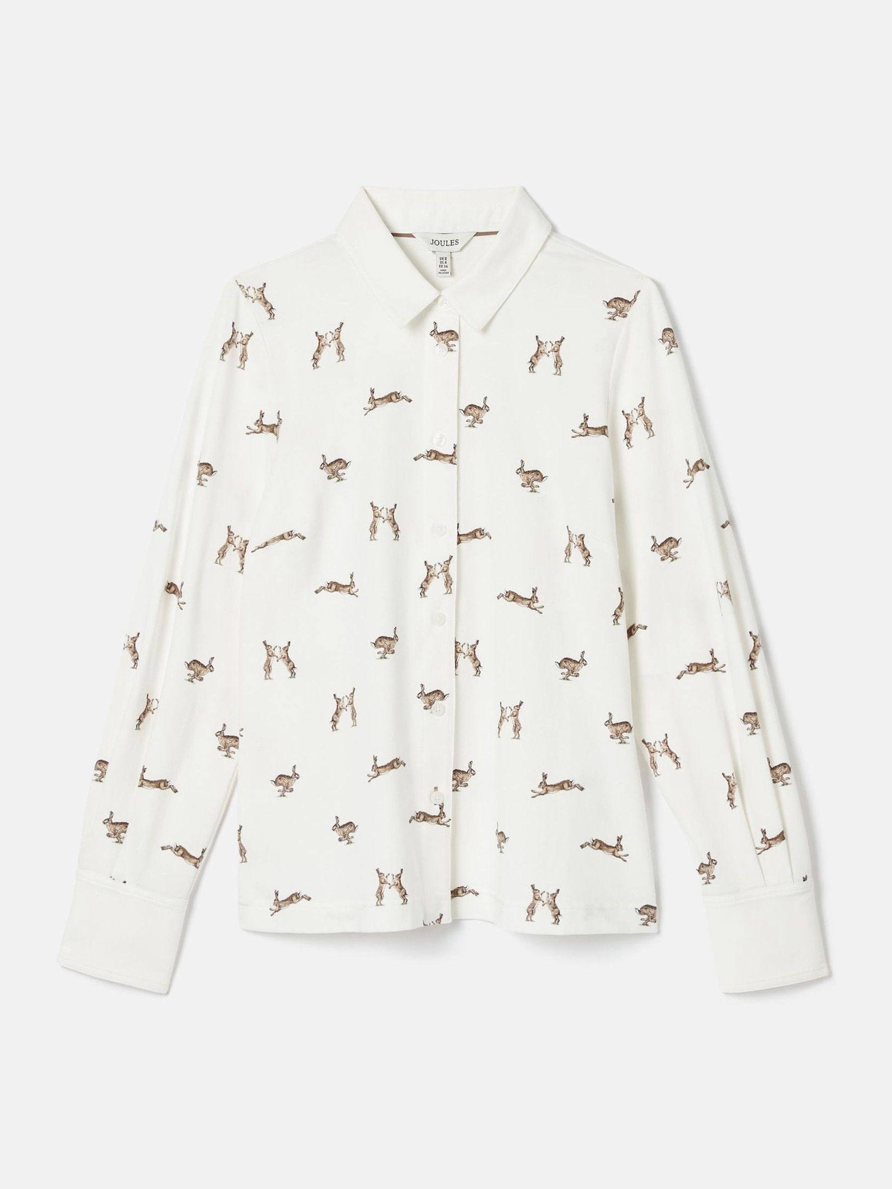 Cream Hares Joules X Eleanor Tomlinson Jersey Shirt - Image 6 of 6