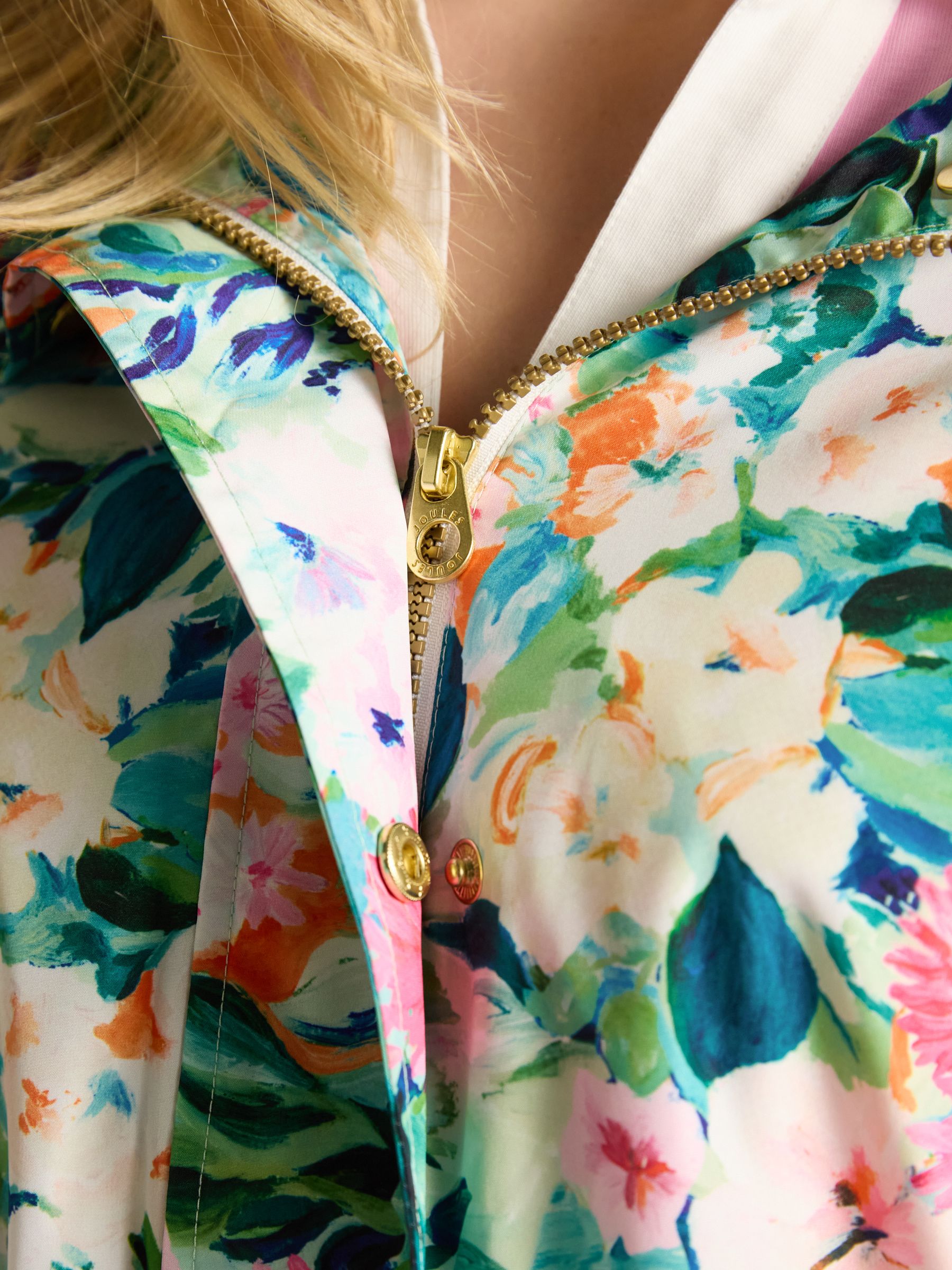 Holkham Floral Waterproof Packable Raincoat With Hood - Image 9 of 12