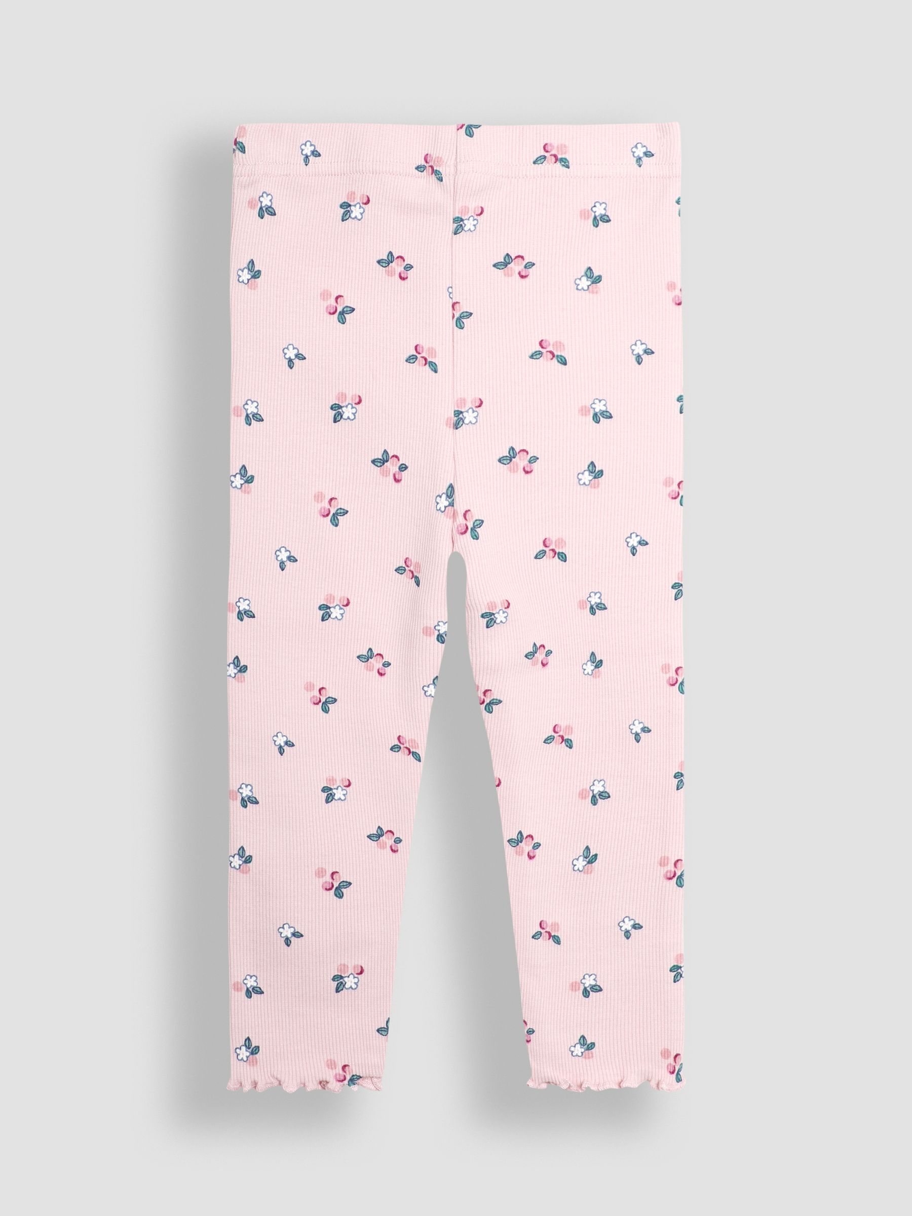 Pink Berry Rib Frill Leggings 2 Pack - Image 2 of 7