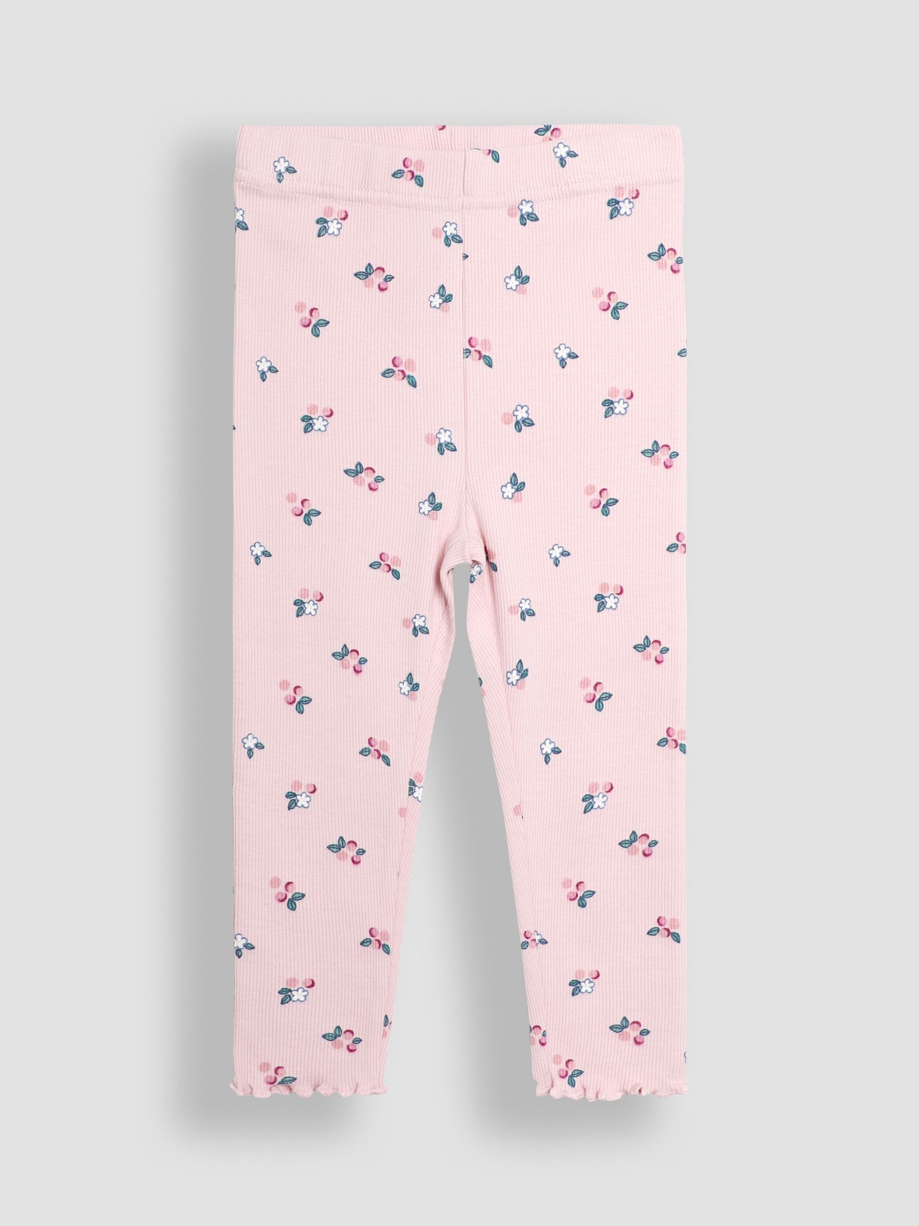 Pink Berry Rib Frill Leggings 2 Pack - Image 3 of 7