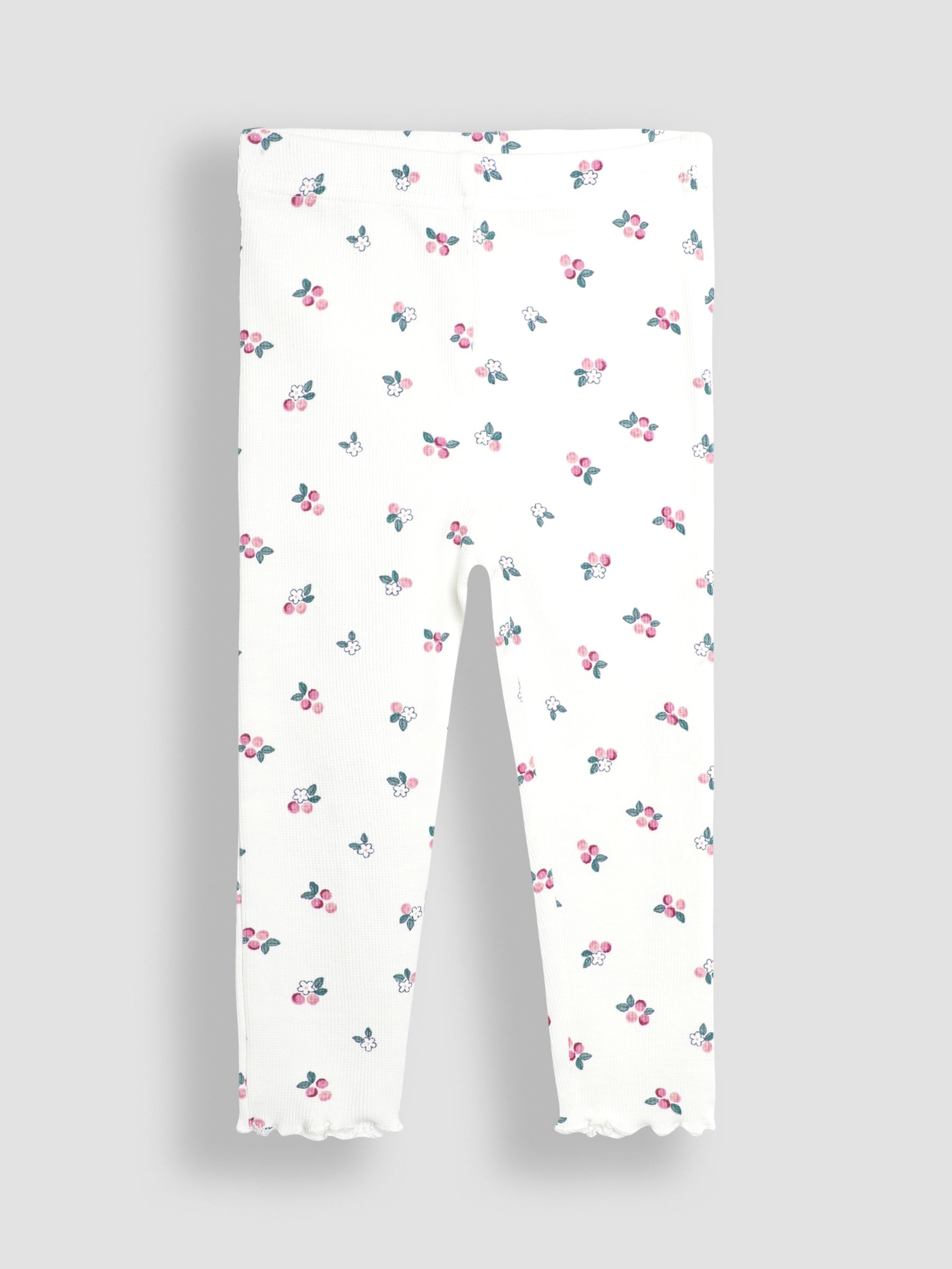 Pink Berry Rib Frill Leggings 2 Pack - Image 4 of 7